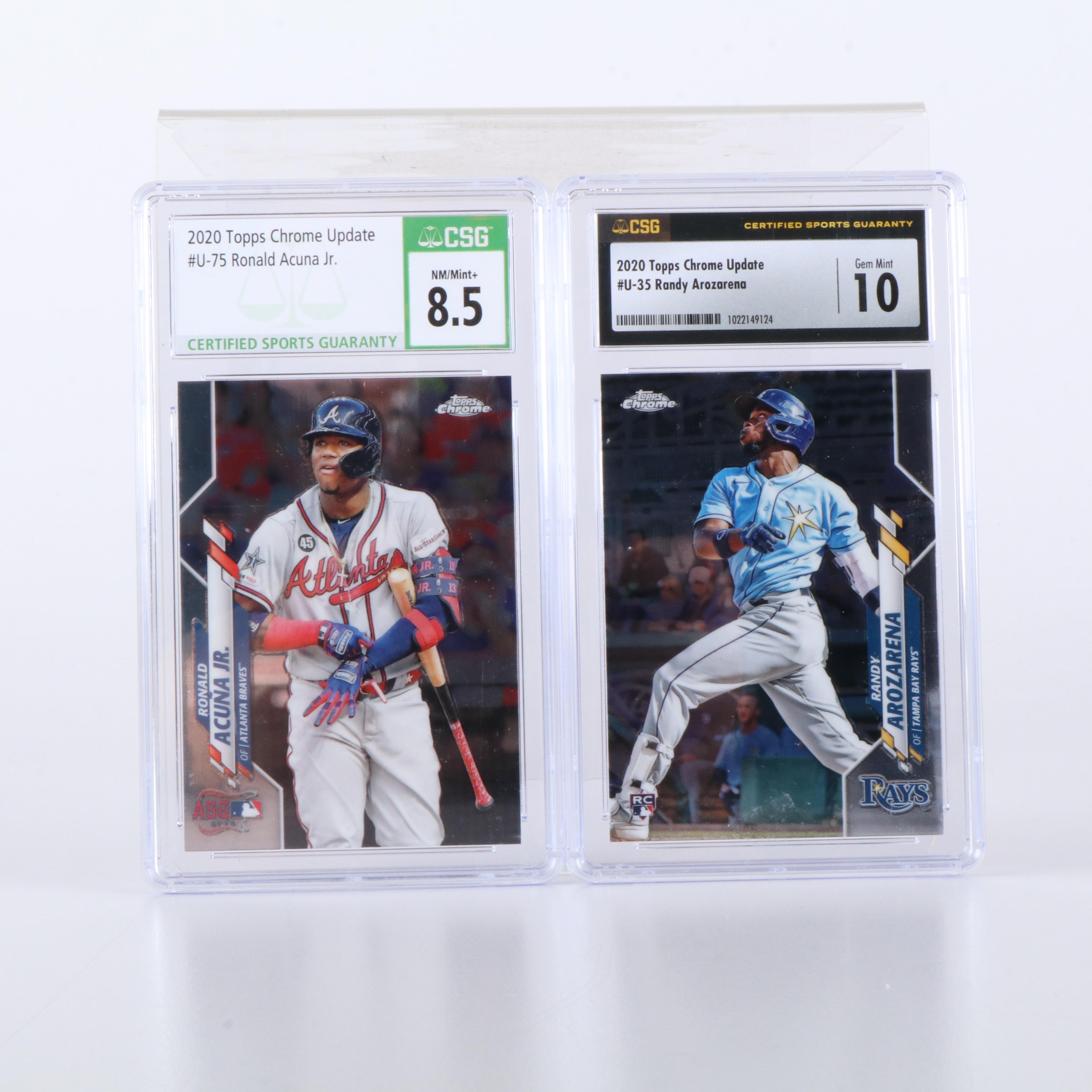 1,000+ Baseball Cards with Graded Guerrero Jr., Luzardo, Trout, Arozarena, Acuna