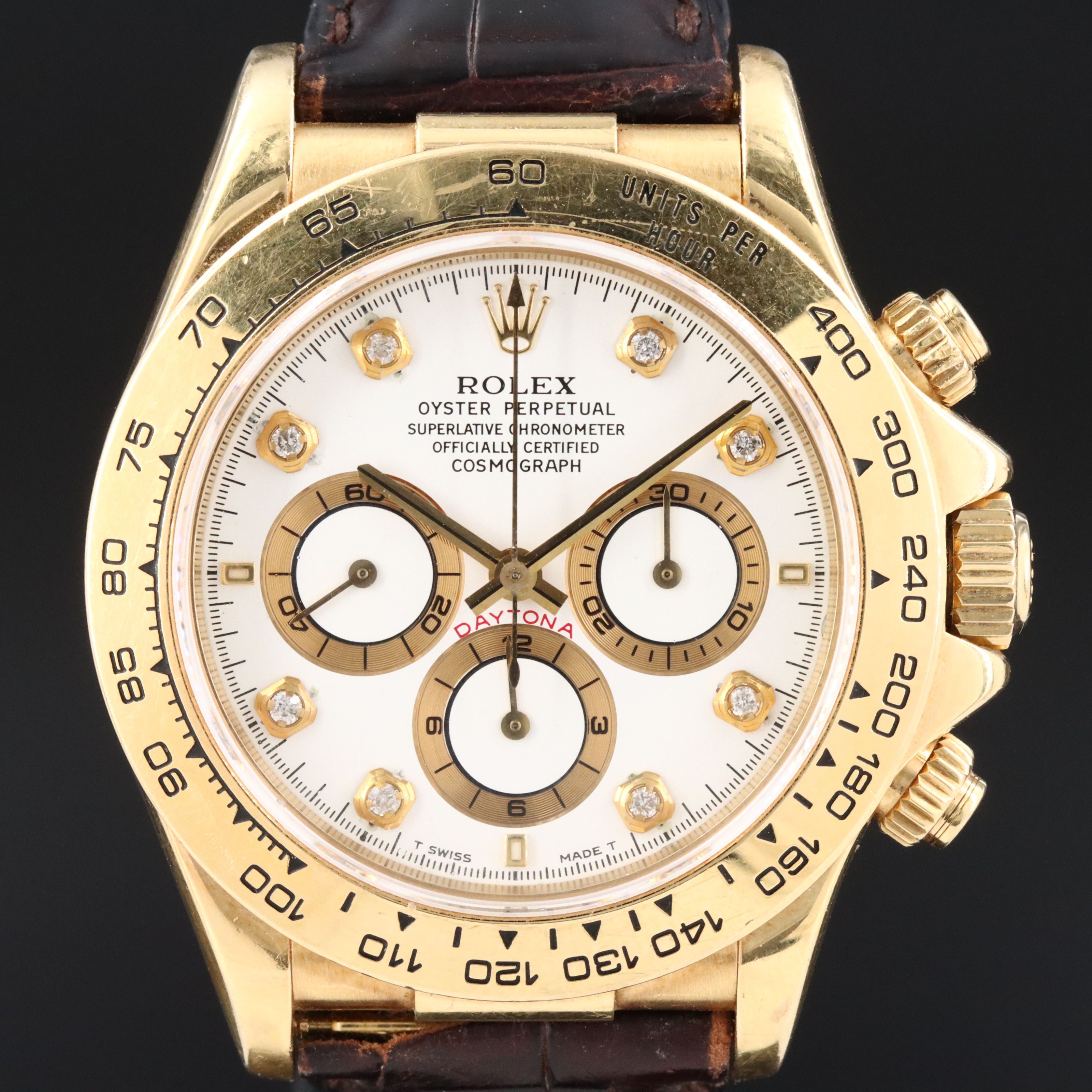 1991 Rolex Daytona Cosmograph Custom Diamond Dial Watch