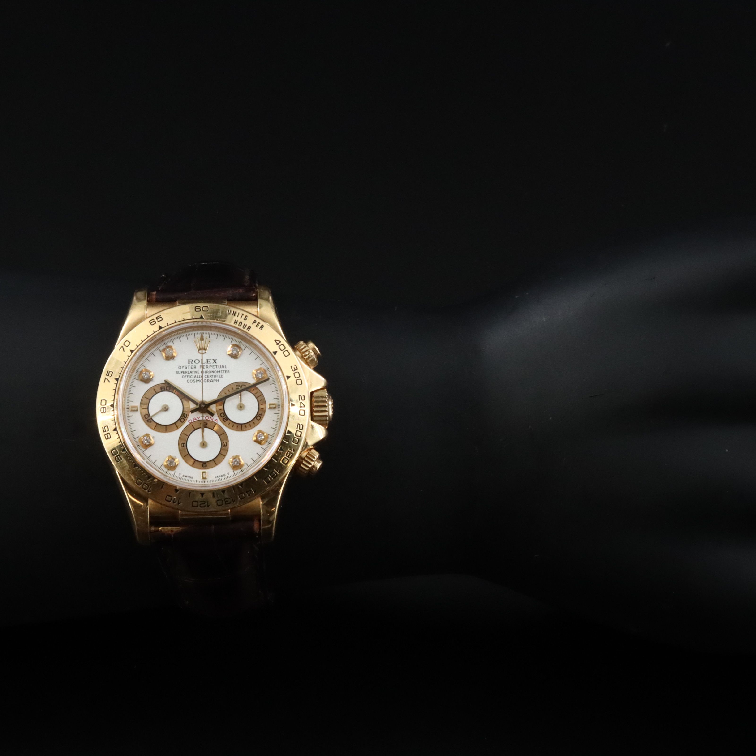1991 Rolex Daytona Cosmograph Custom Diamond Dial Watch