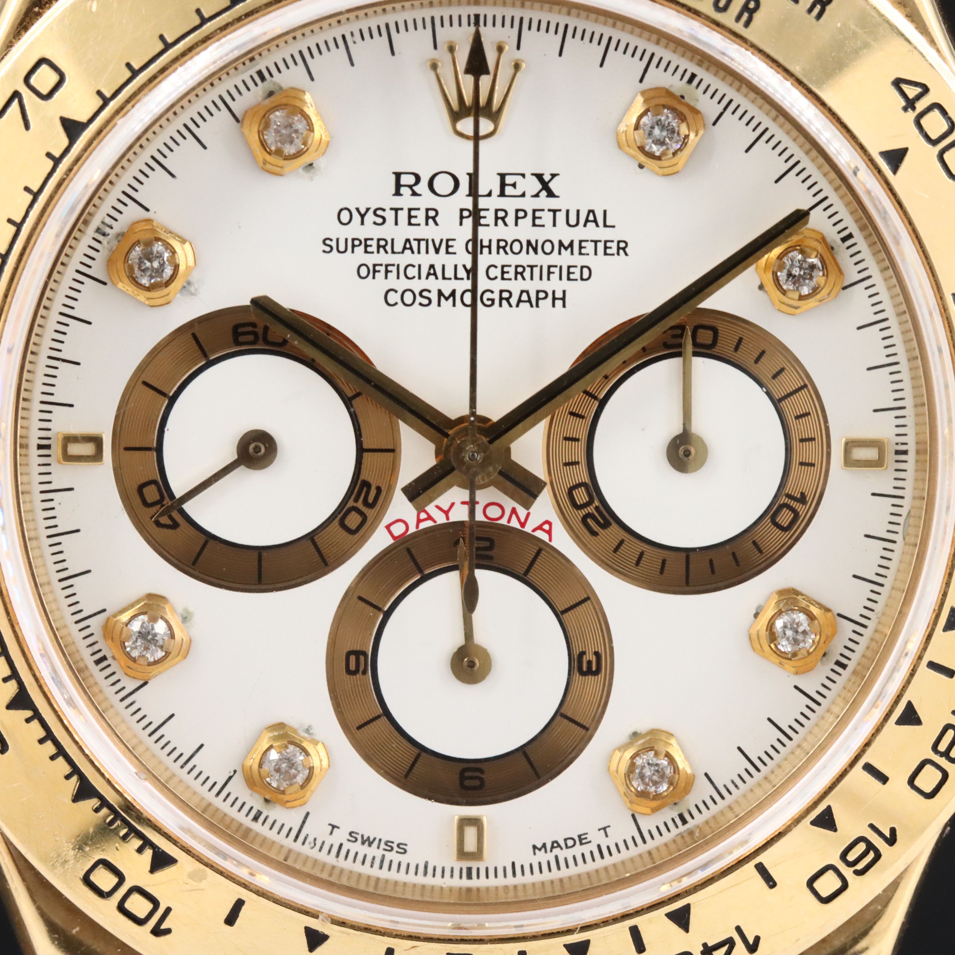 1991 Rolex Daytona Cosmograph Custom Diamond Dial Watch