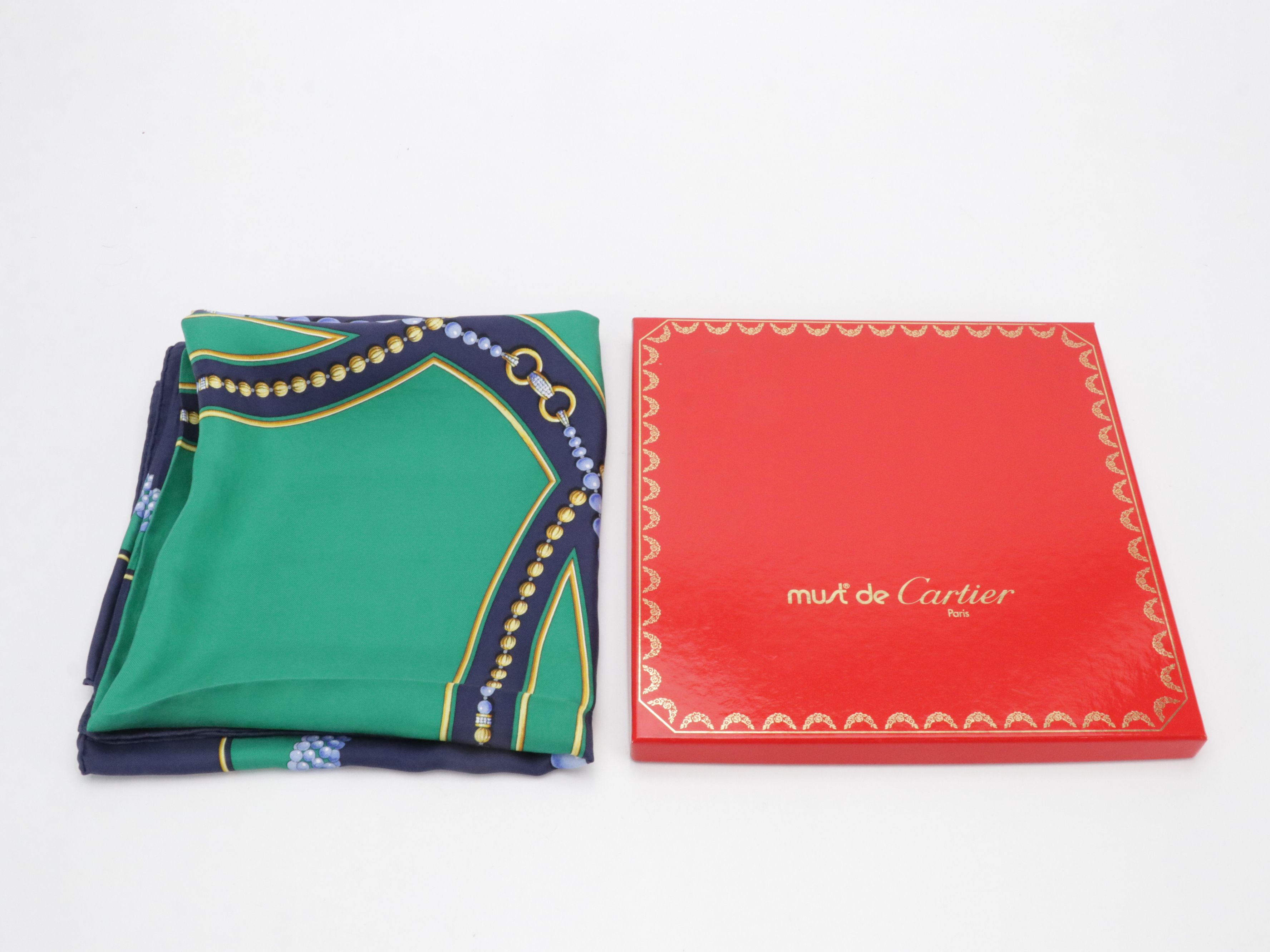 Cartier Must de Cartier Bijouterie Scarf 90 in Silk with Gift Box