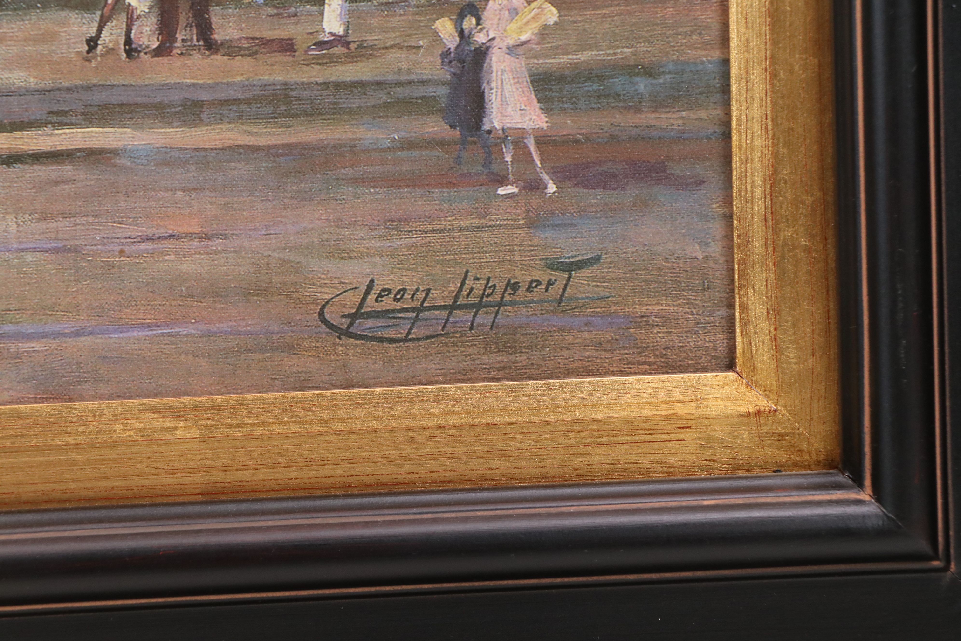 Leon Lippert Offset Lithograph "Fountain Square 1929," 2015