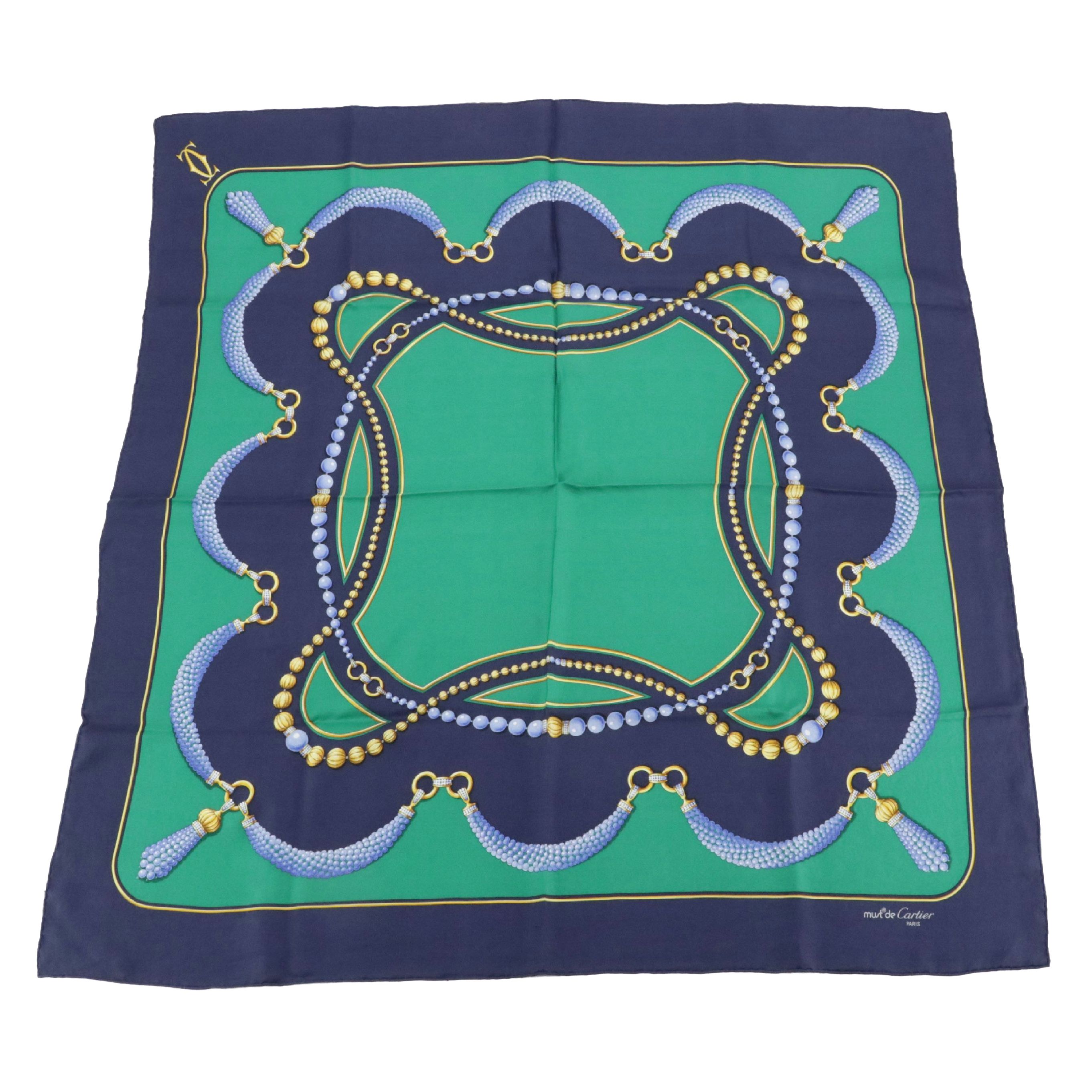 Cartier Must de Cartier Bijouterie Scarf 90 in Silk with Gift Box
