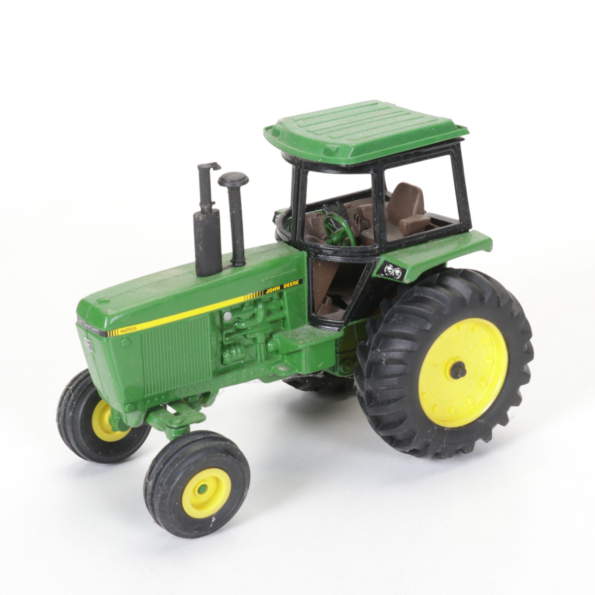 John Deere Cast Iron Wall-Mounted Letter Holder and Toy Tractor