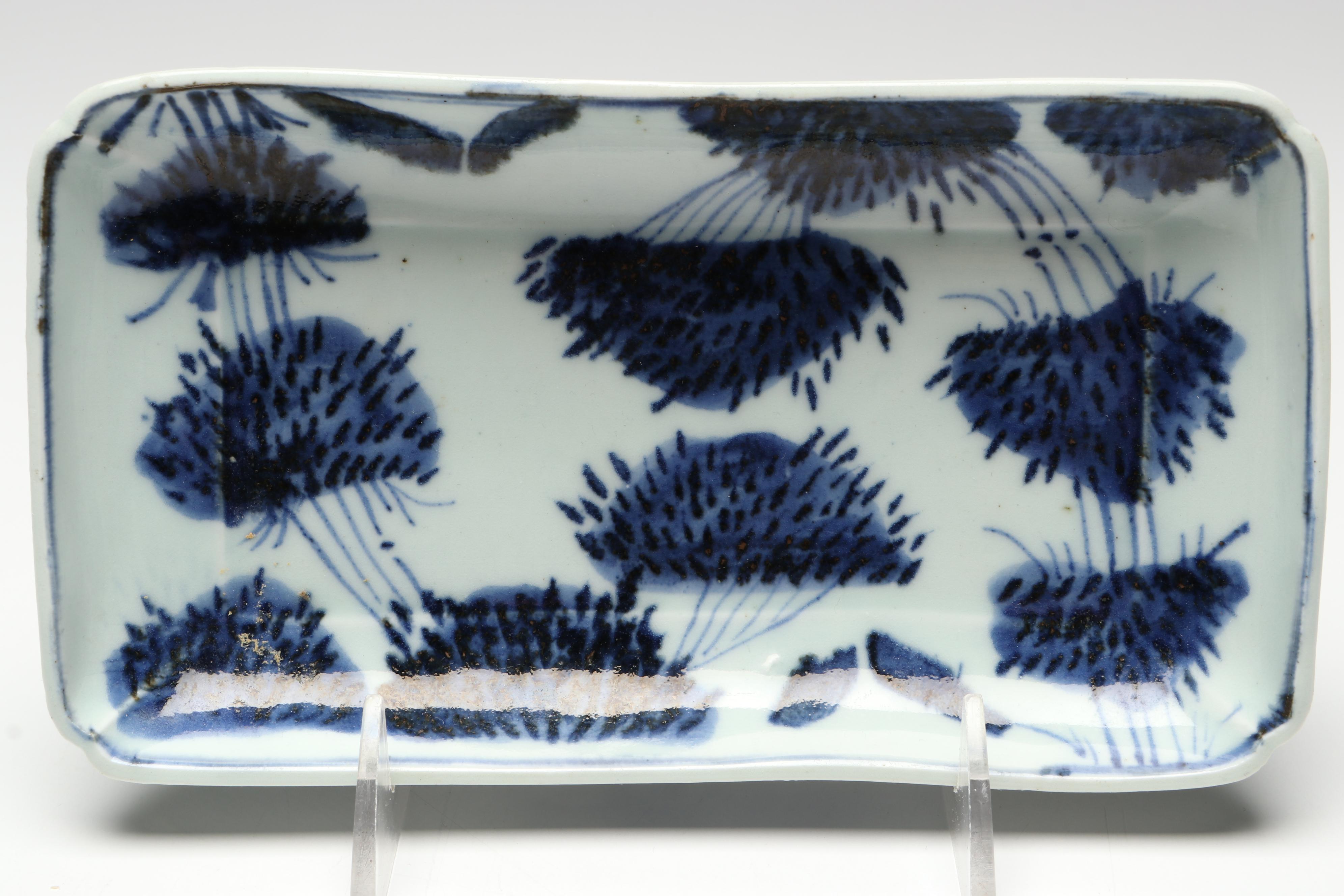 Mid-Edo Period Style Japanese Imari Bamboo Grove Porcelain Dish