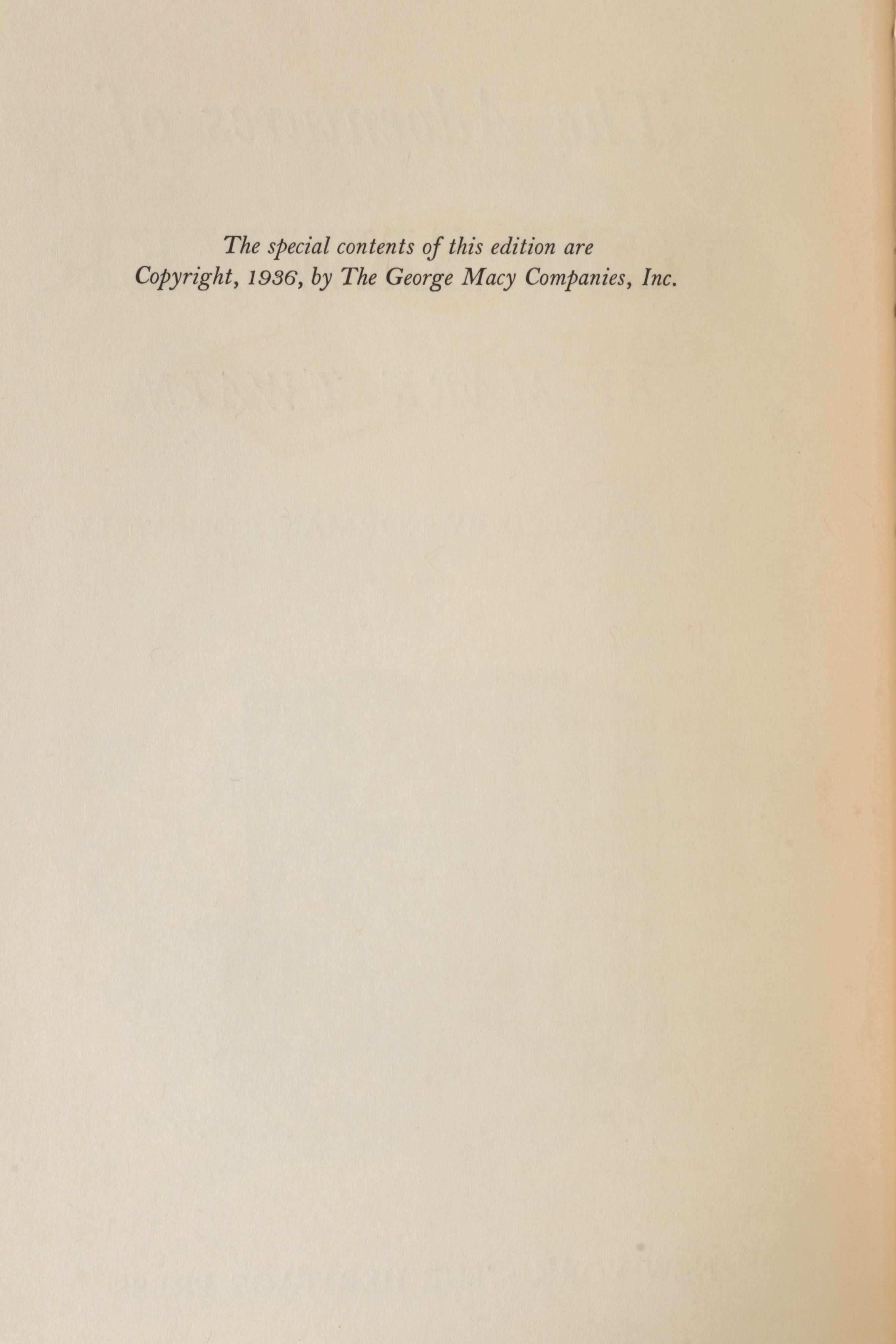 Illustrated "The Adventures of Tom Sawyer" by Mark Twain, 1936