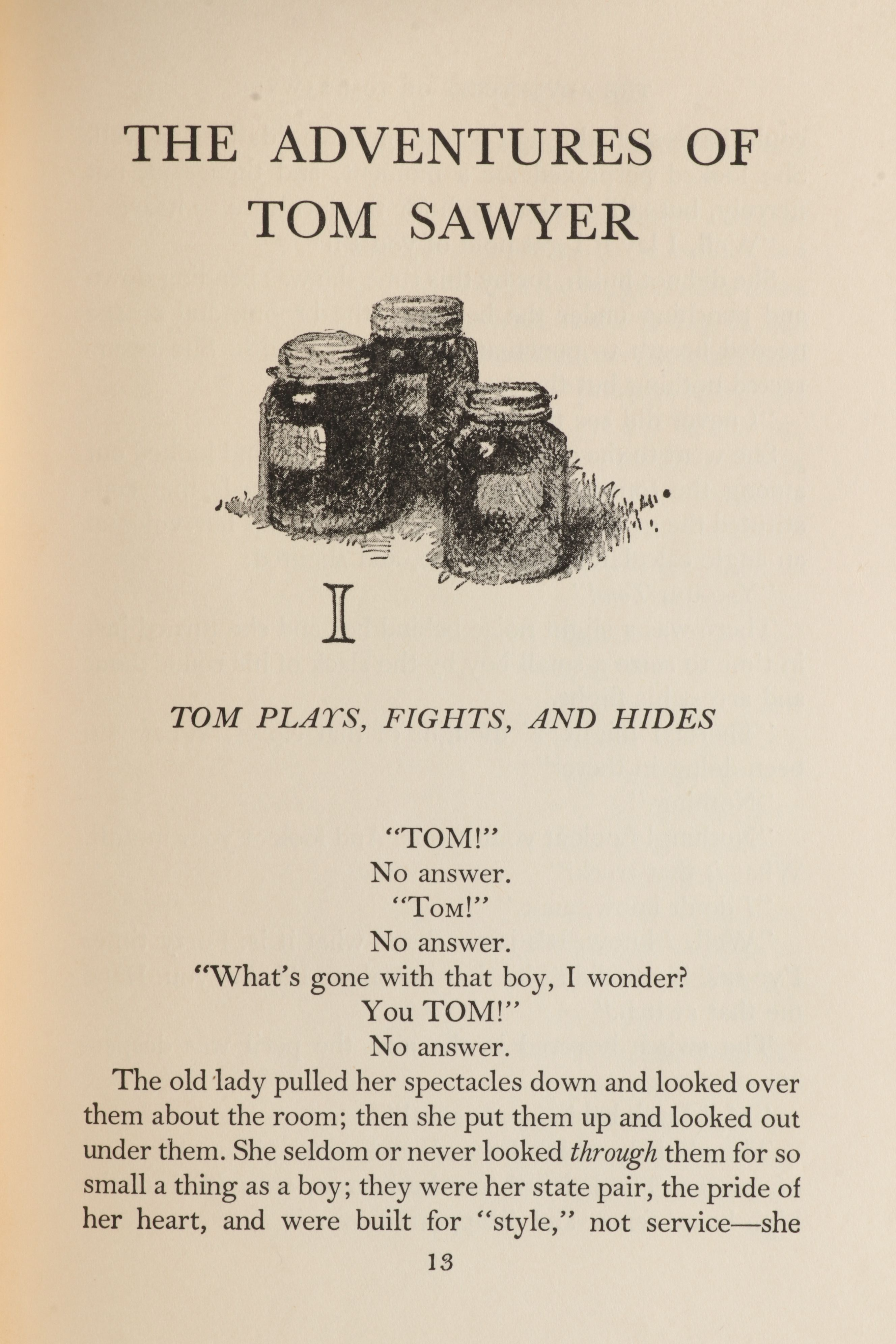 Illustrated "The Adventures of Tom Sawyer" by Mark Twain, 1936