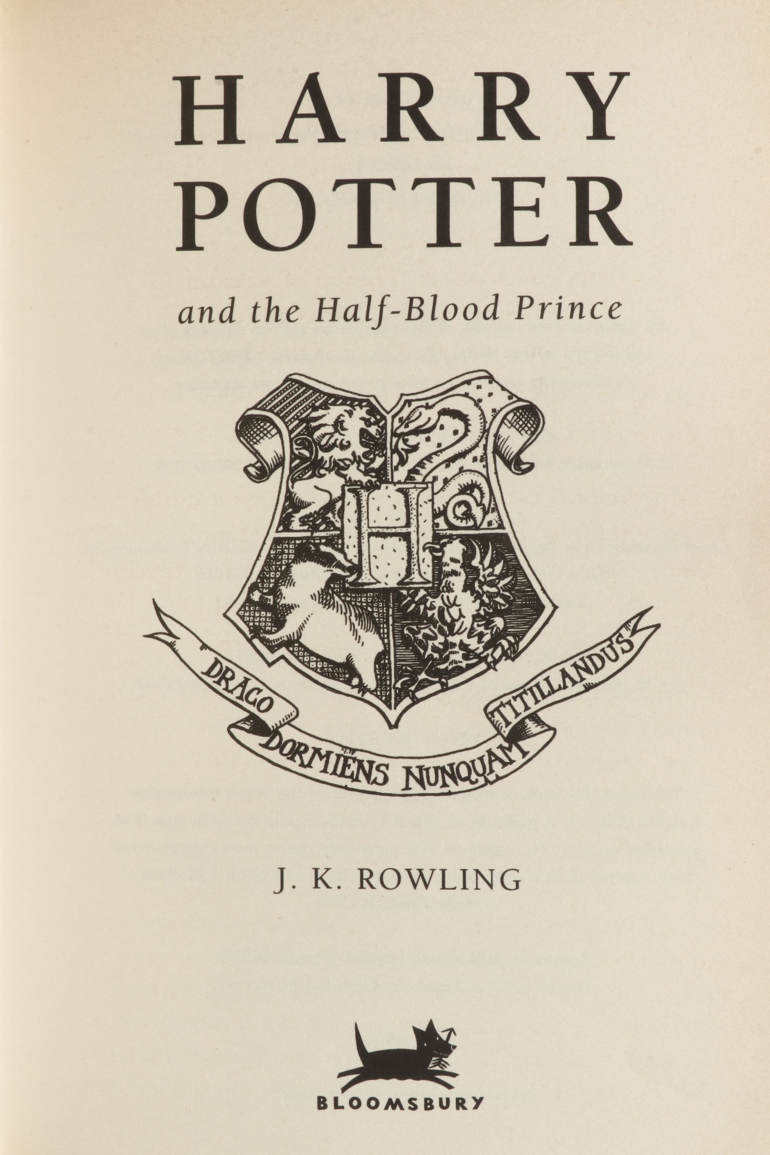 First UK Edition "Harry Potter and the Half-Blood Prince" by J. K. Rowling, 2005