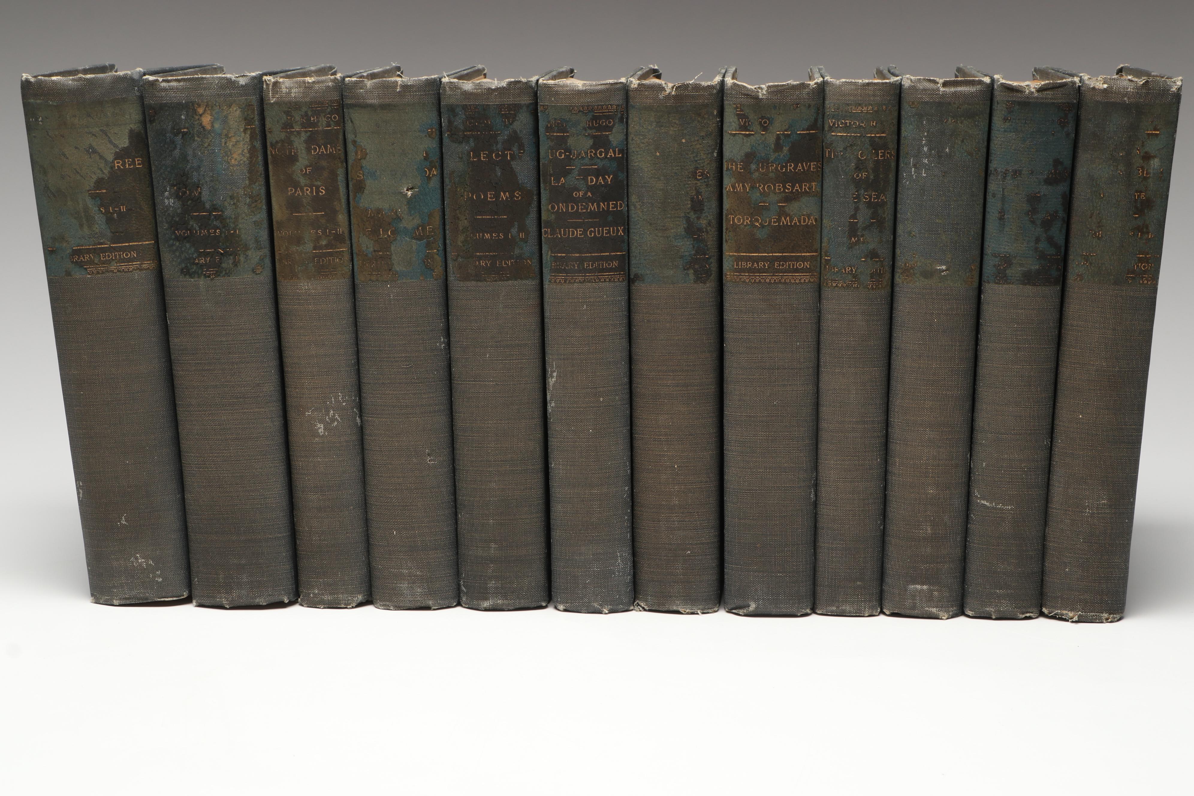 Library Edition "The Works of Victor Hugo" Twelve-Volume Set, Late 19th Century