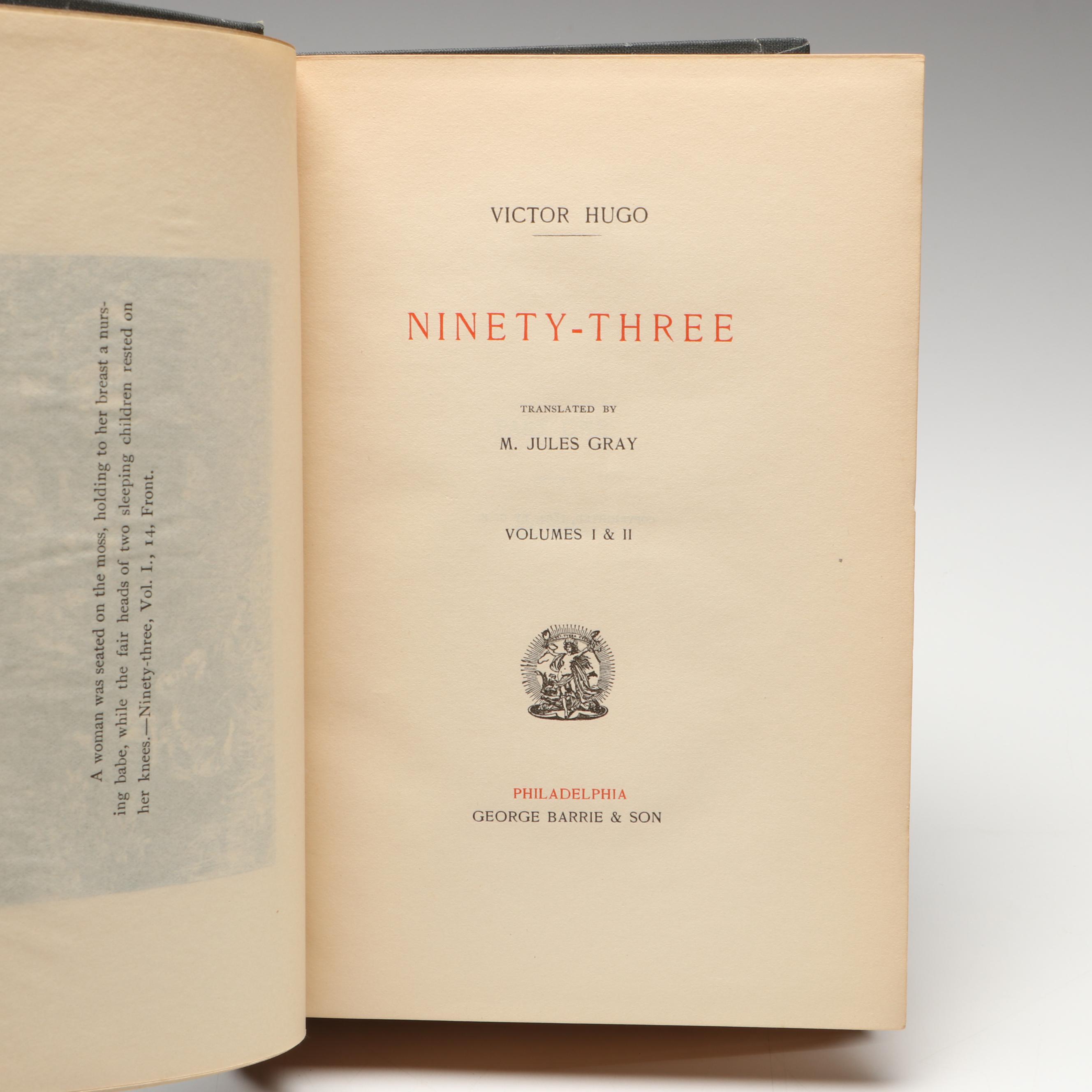 Library Edition "The Works of Victor Hugo" Twelve-Volume Set, Late 19th Century