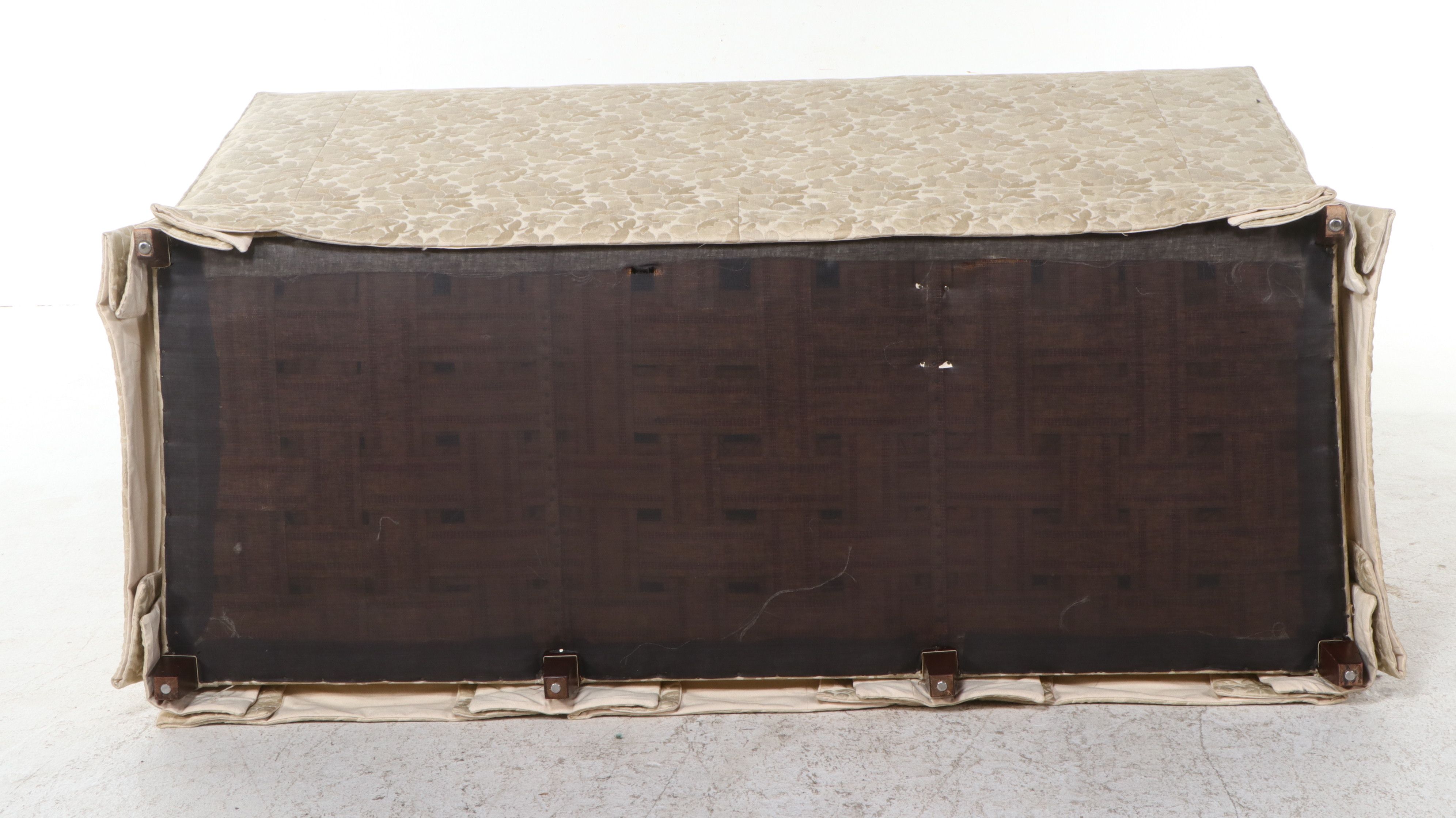 Vintage Floral Upholstered and Skirted Sofa