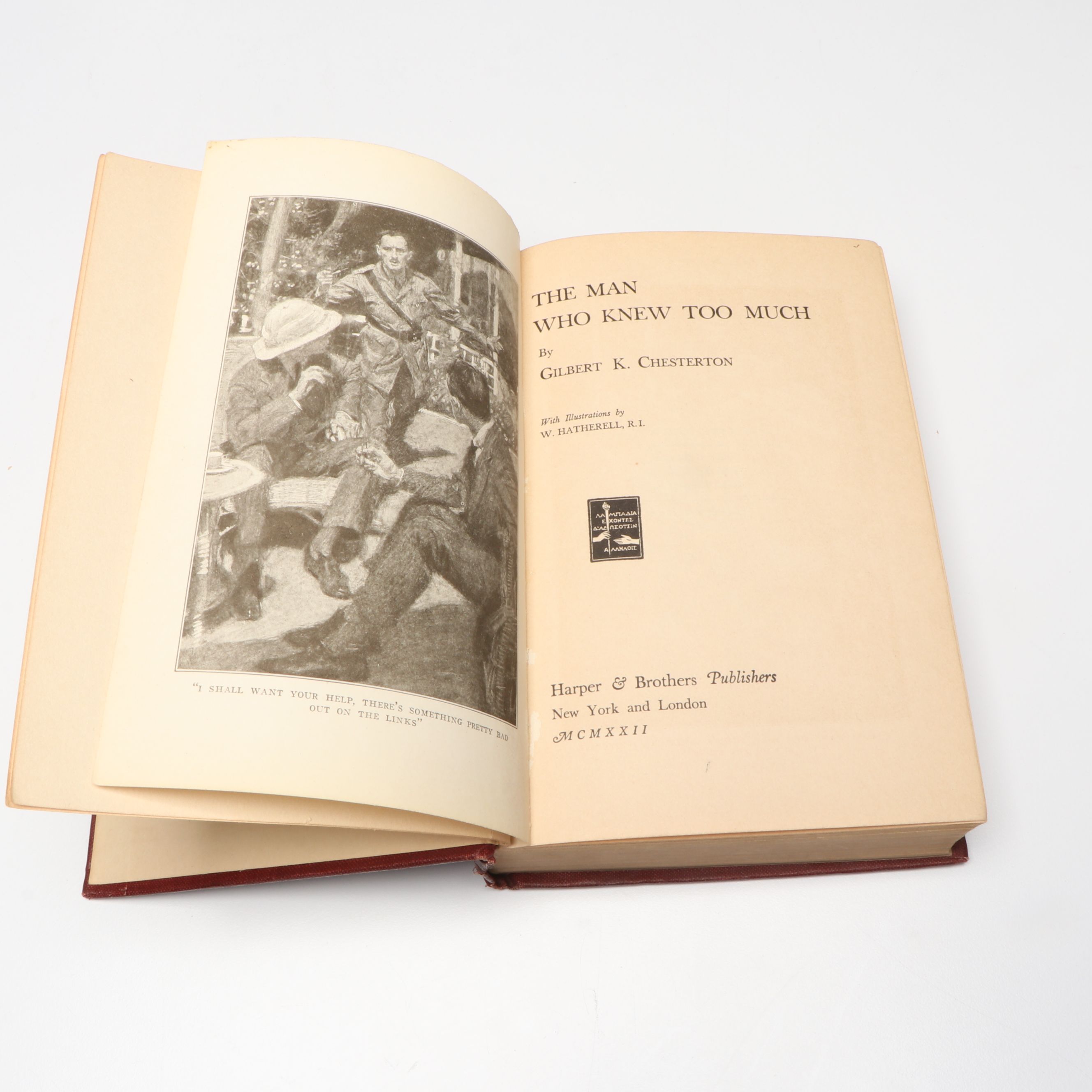 First Edition "The Man Who Knew Too Much" by Gilbert K. Chesterton, 1922