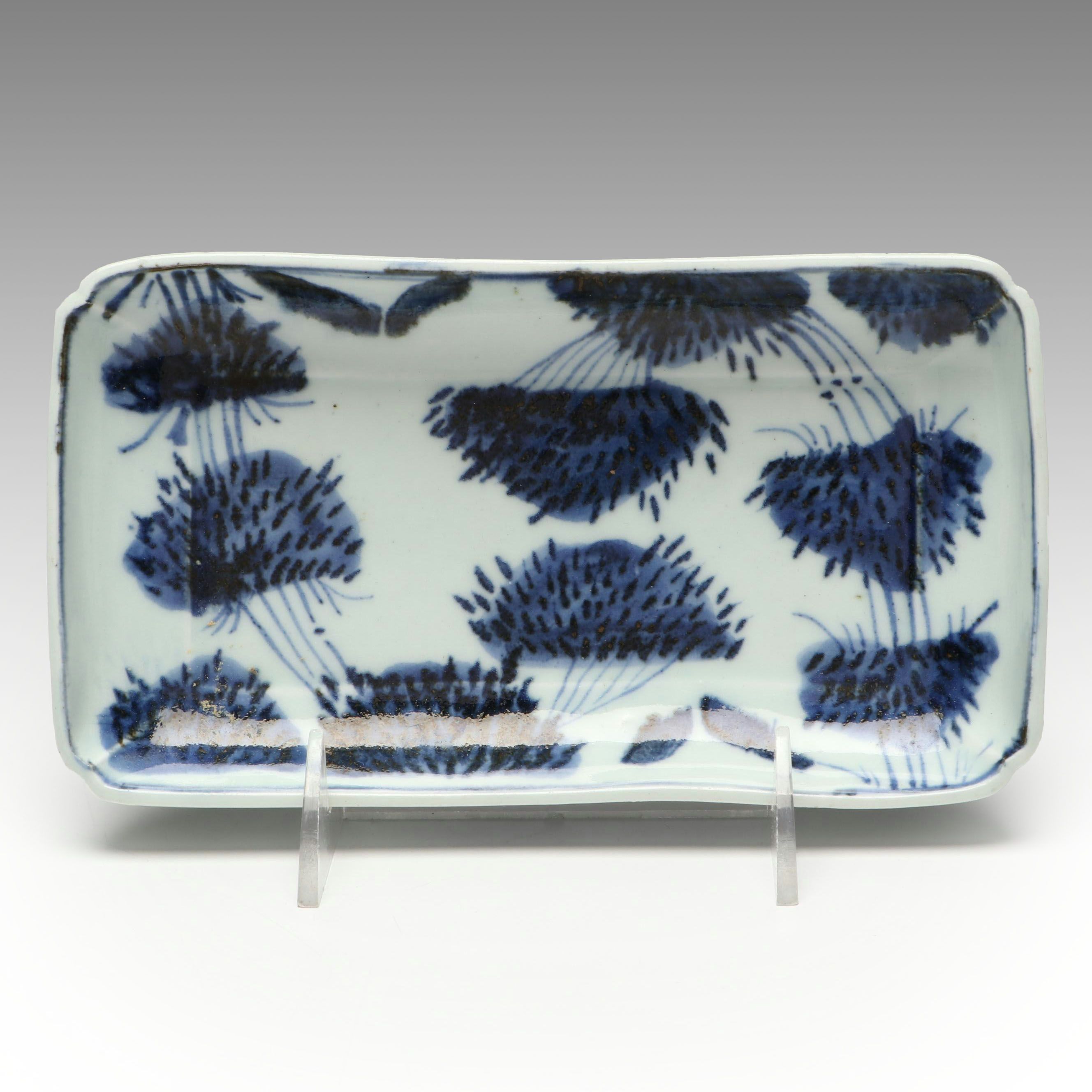 Mid-Edo Period Style Japanese Imari Bamboo Grove Porcelain Dish