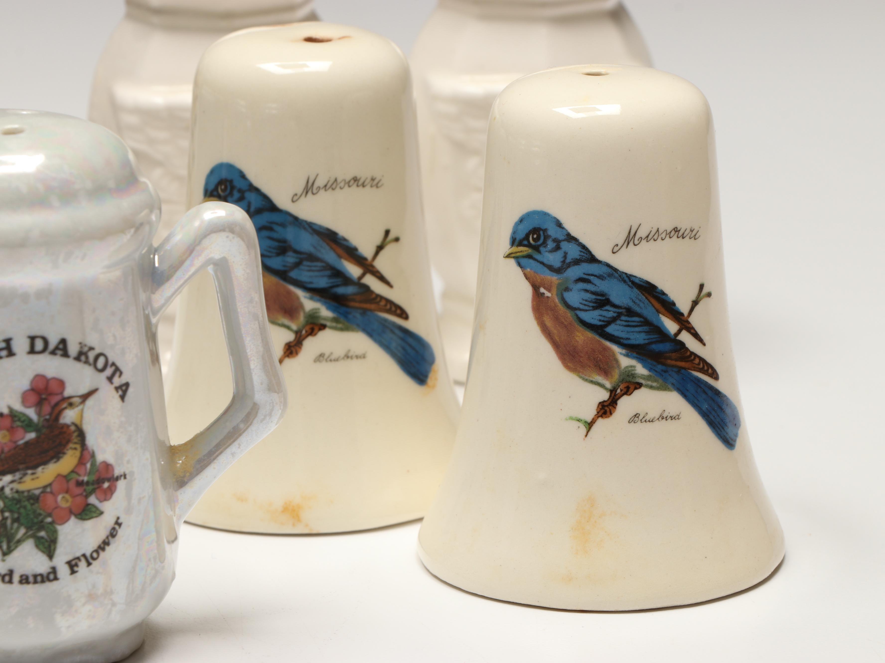 Otagiri Hand-Painted Ceramic Owl and More Novelty Salt and Pepper Shakers