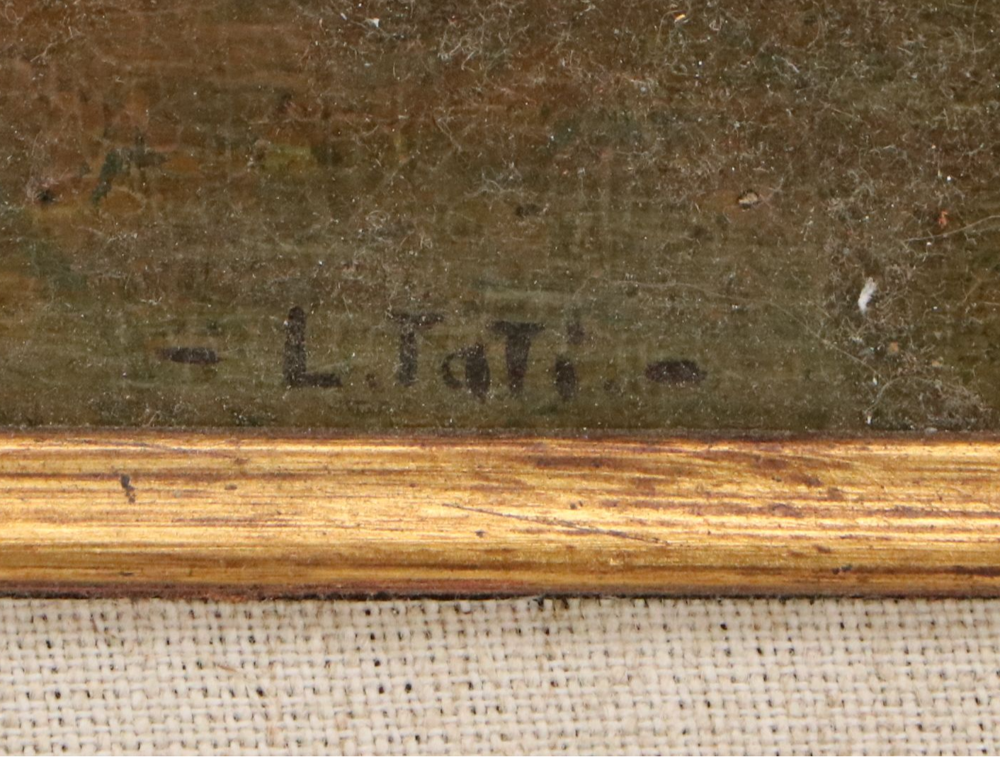Oil Painting of Figures Praying at the Western Wall
