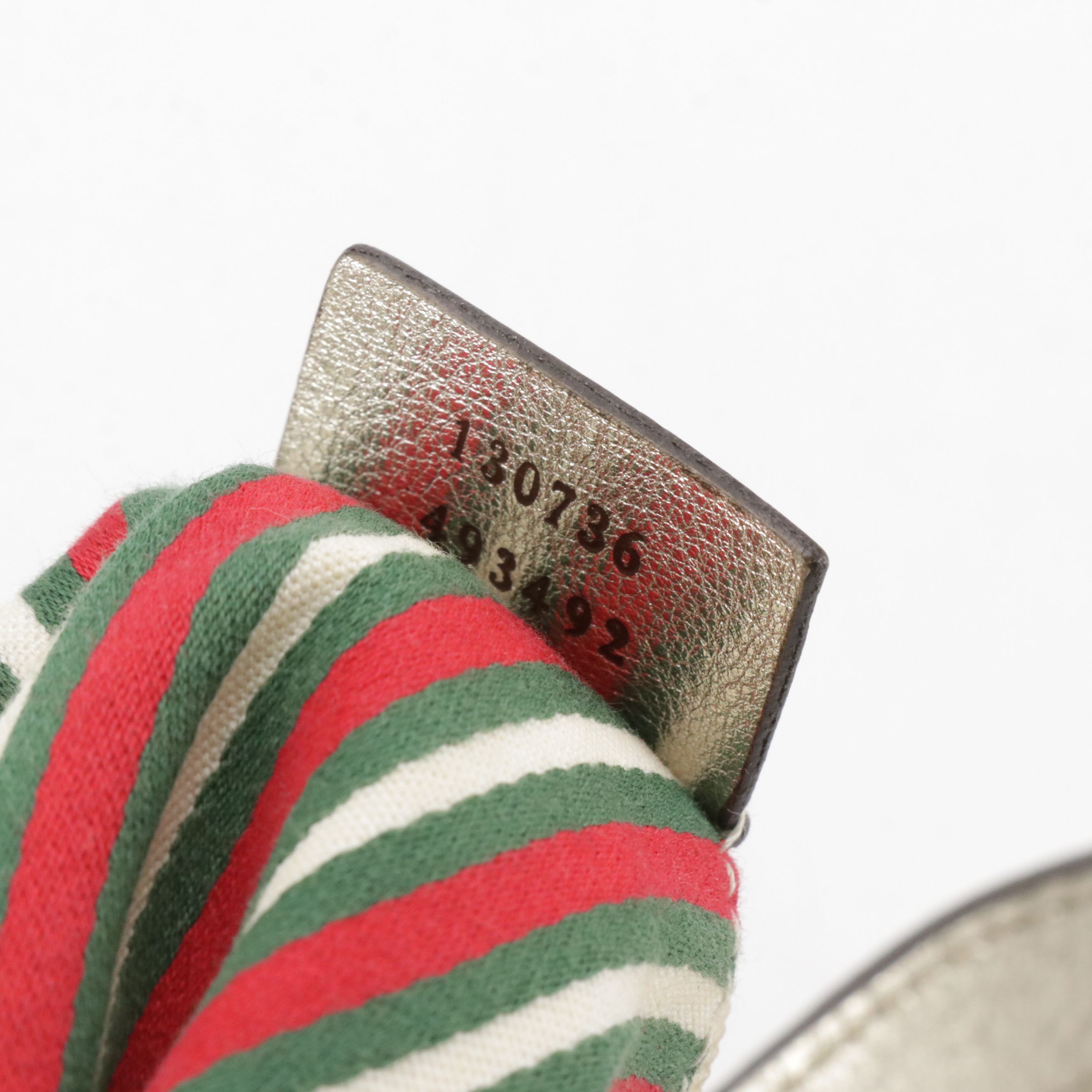 Gucci D-Ring Tote in Brown GG Canvas and Silver Leather Trim