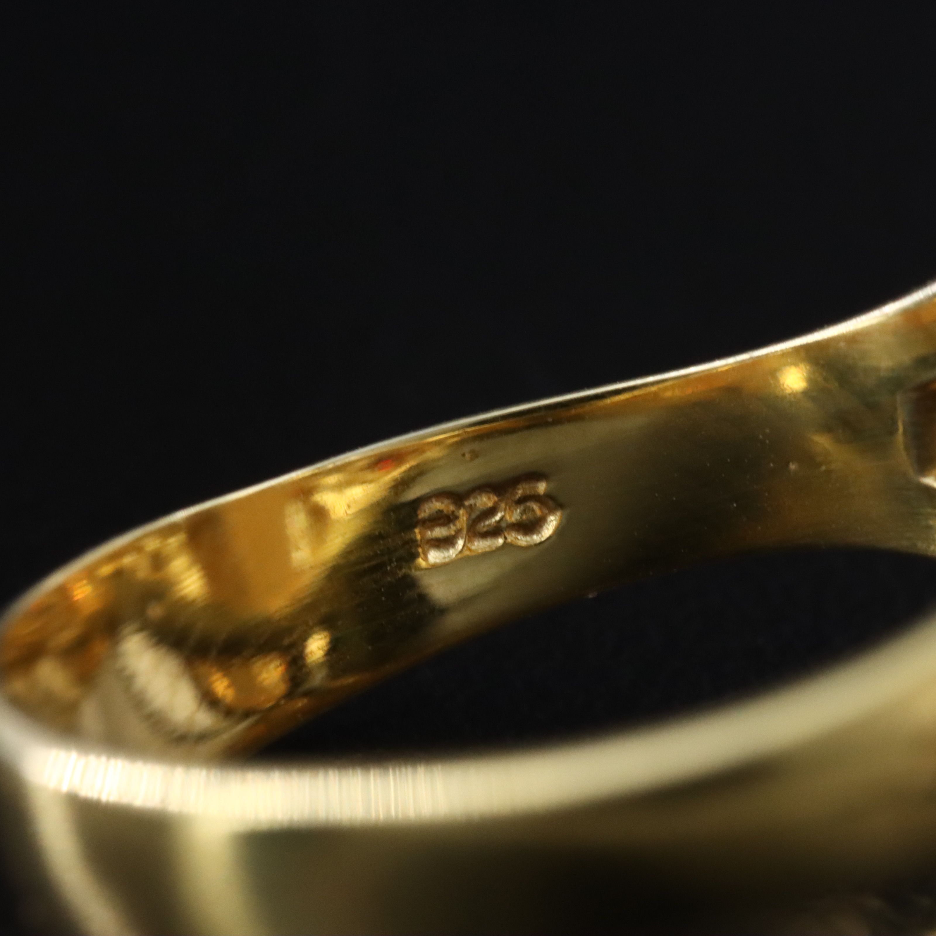 Sterling Citrine and Garnet Ring