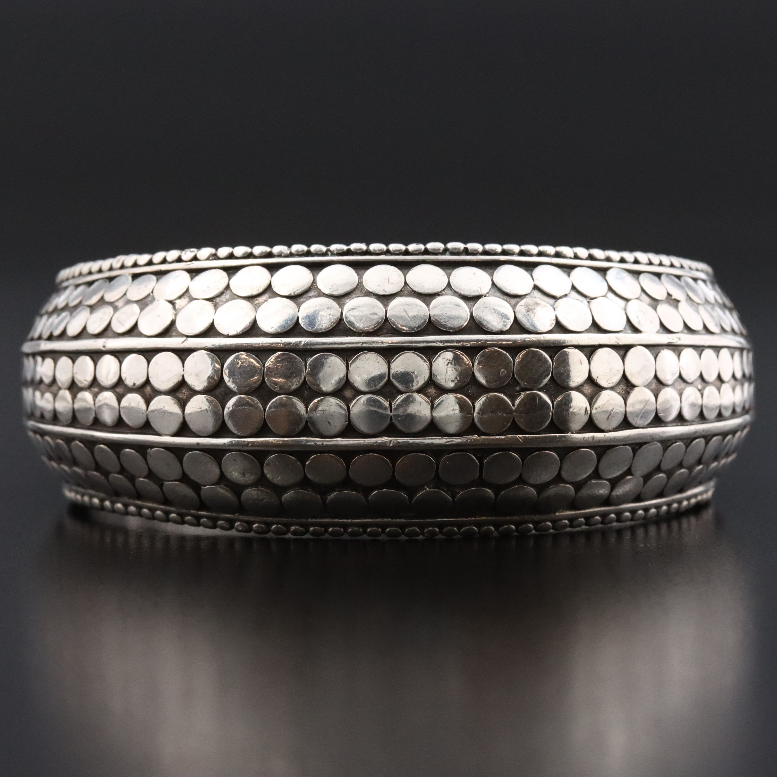 John Hardy Dot Sterling Tapered Cuff Bracelet