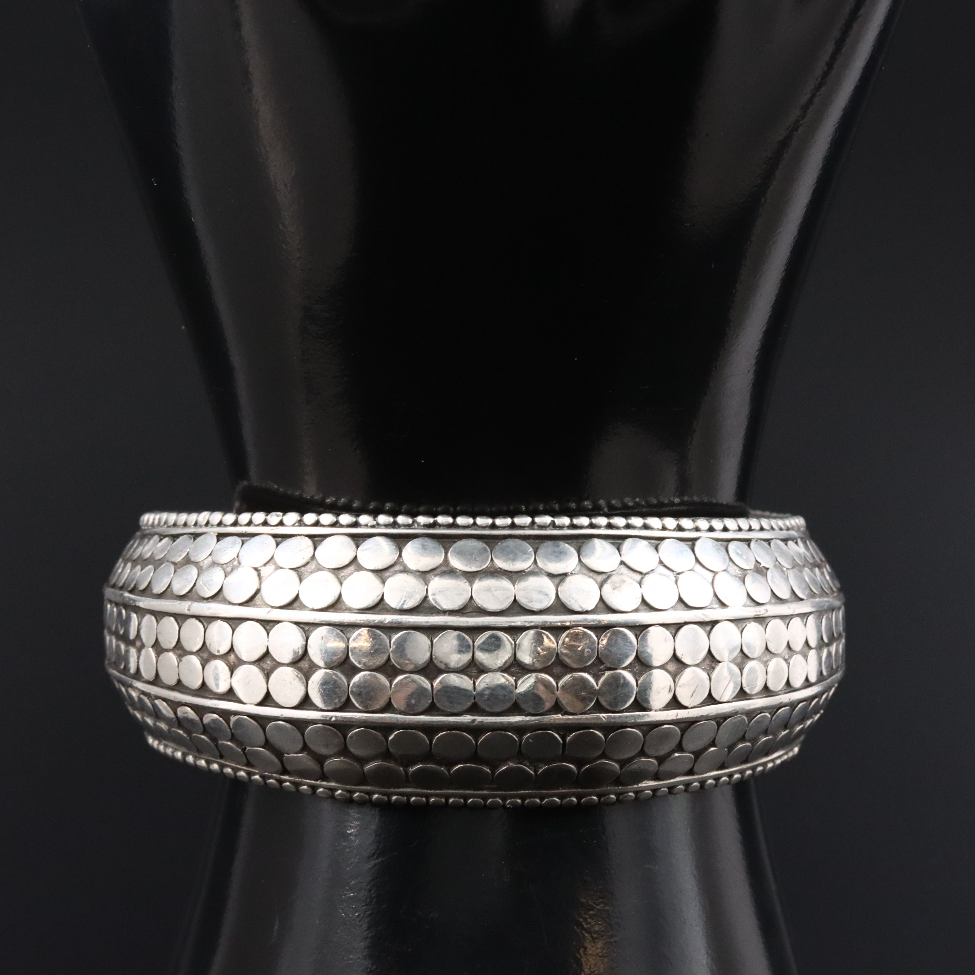 John Hardy Dot Sterling Tapered Cuff Bracelet