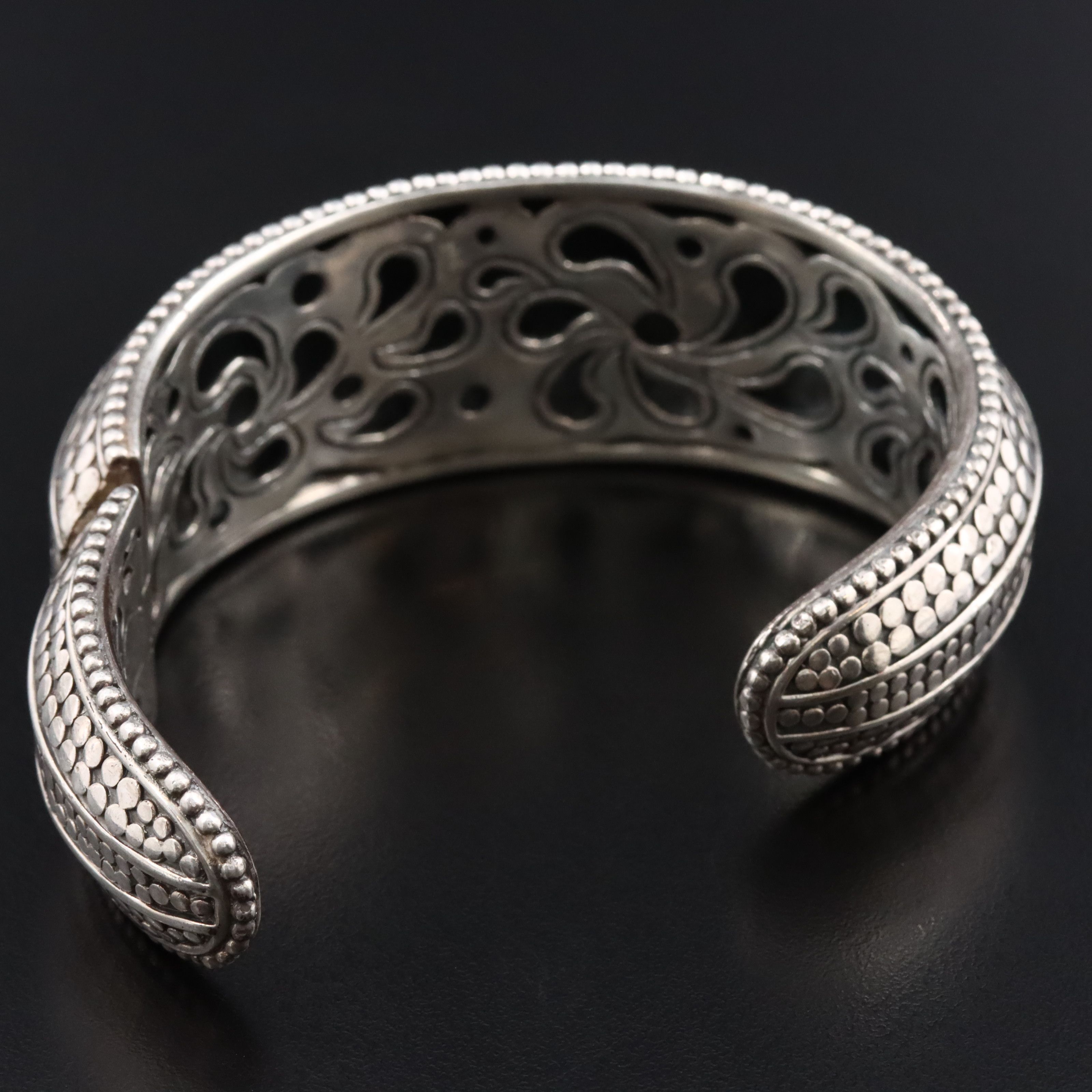 John Hardy Dot Sterling Tapered Cuff Bracelet