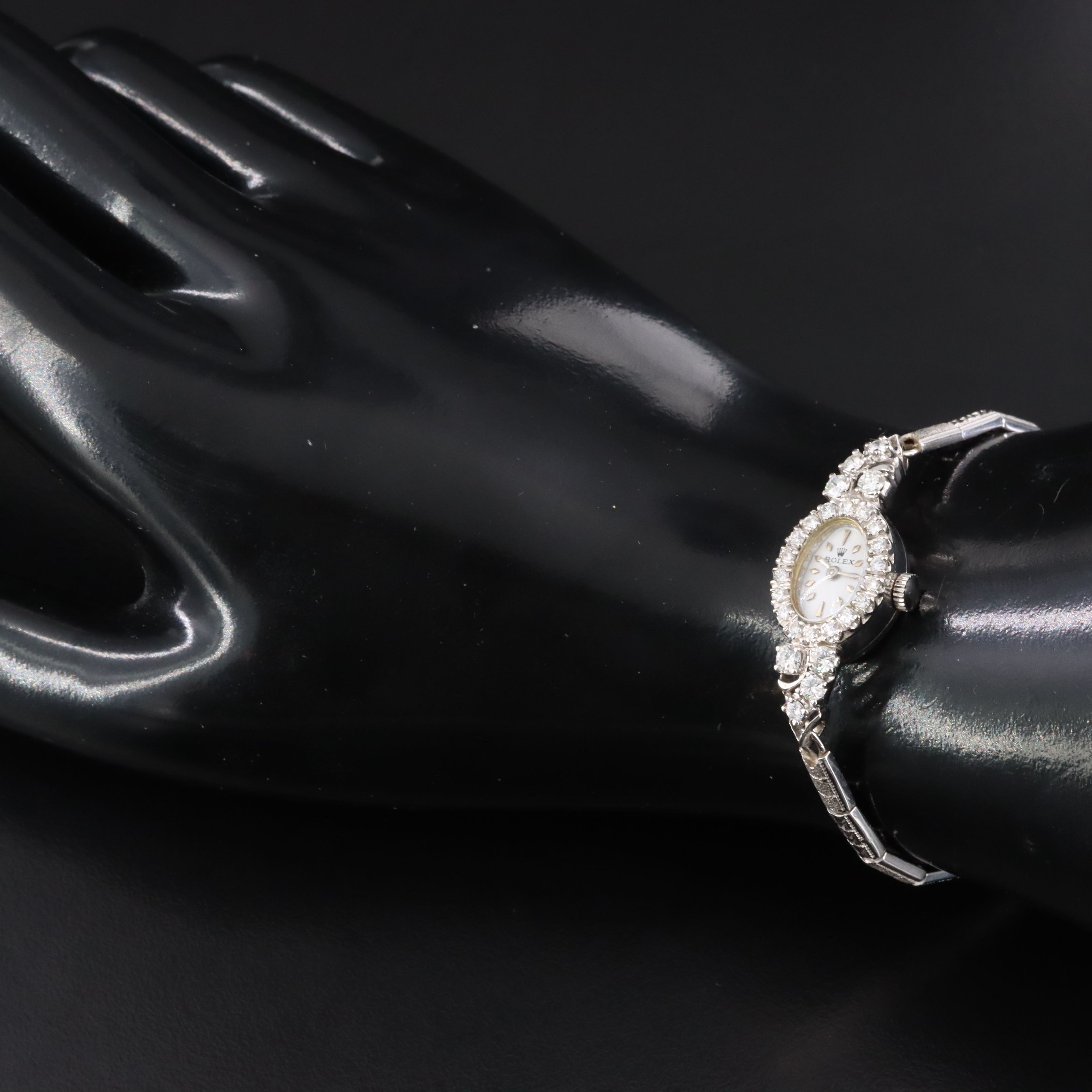 Rolex 14K & Diamond Vintage Cocktail Watch