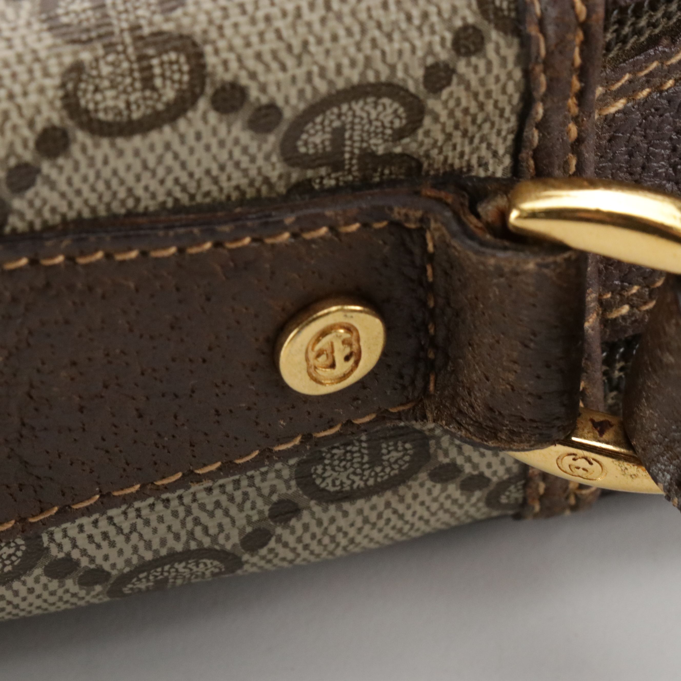 Gucci Web Stripe Double Zip Shoulder Bag in GG Supreme Canvas and Leather