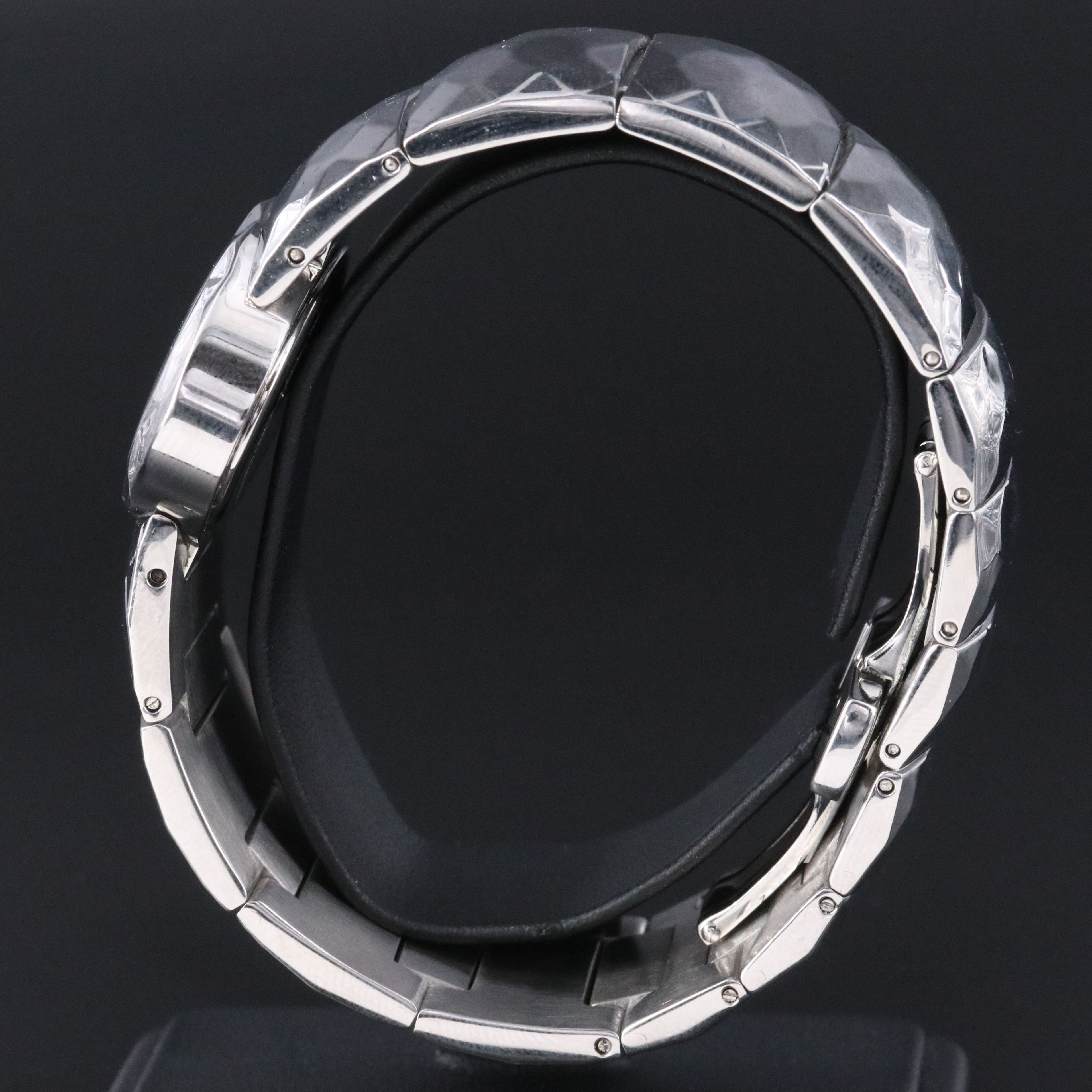 Roberto Cavalli St. Steel Silver Tone Crystal Dial Watch