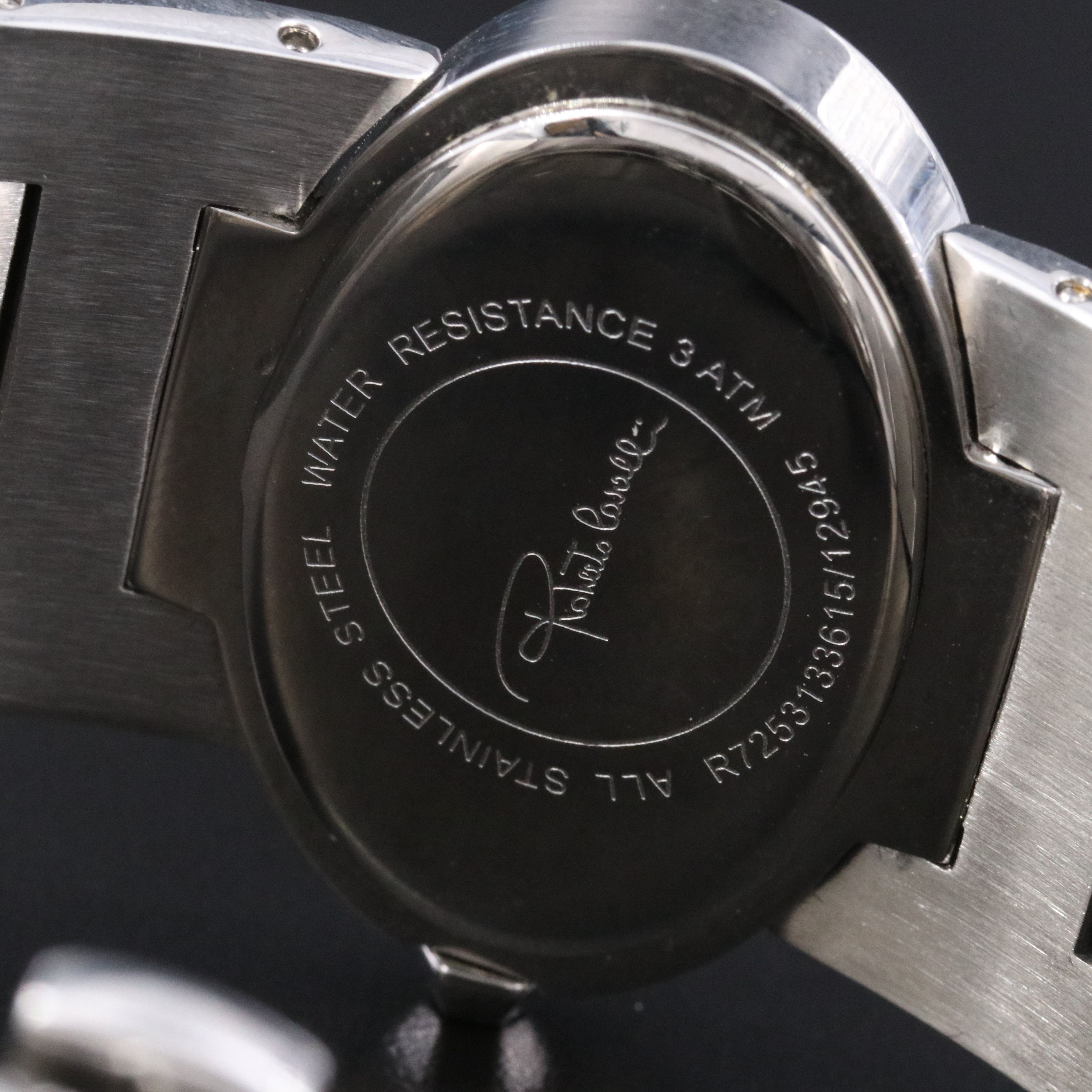 Roberto Cavalli St. Steel Silver Tone Crystal Dial Watch