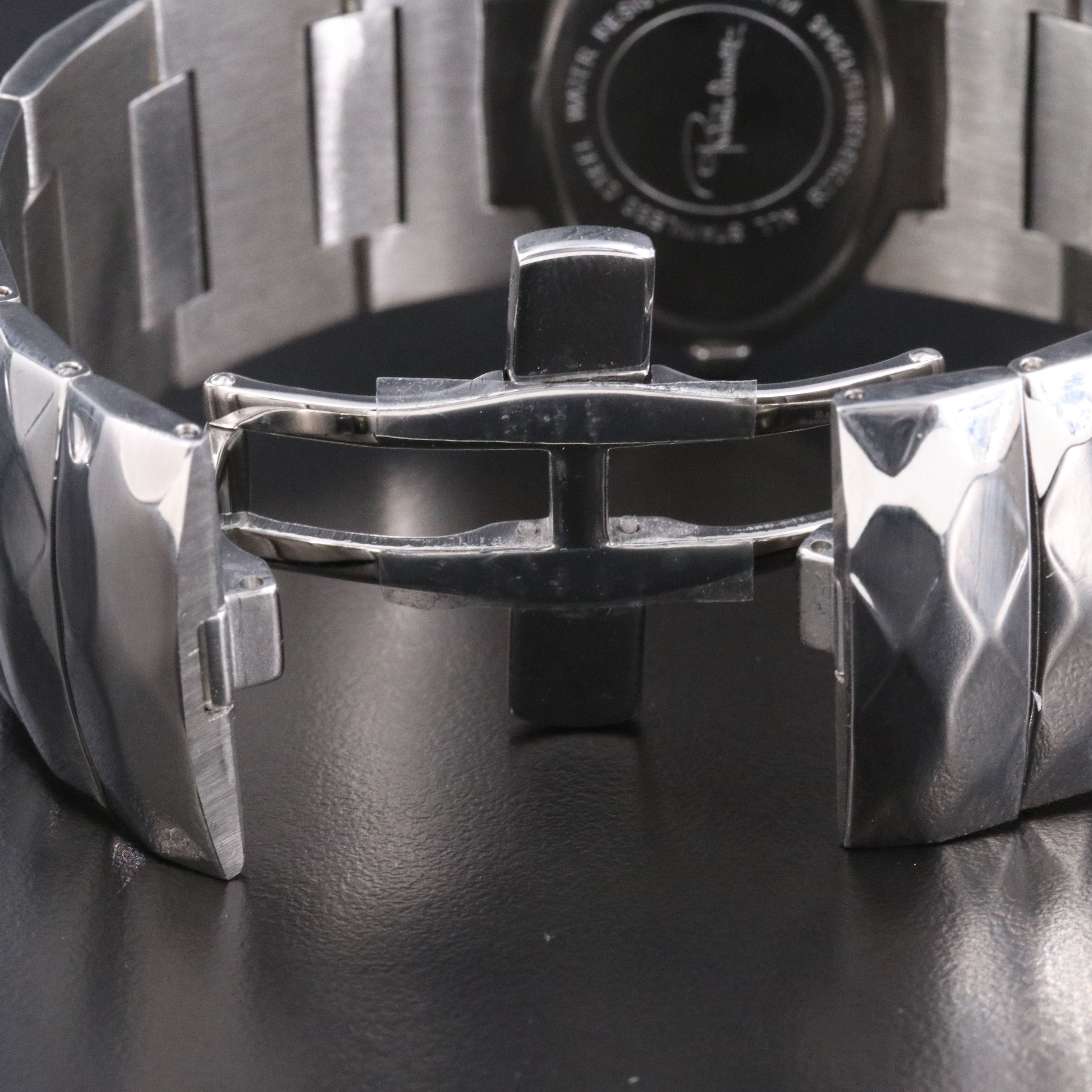 Roberto Cavalli St. Steel Silver Tone Crystal Dial Watch