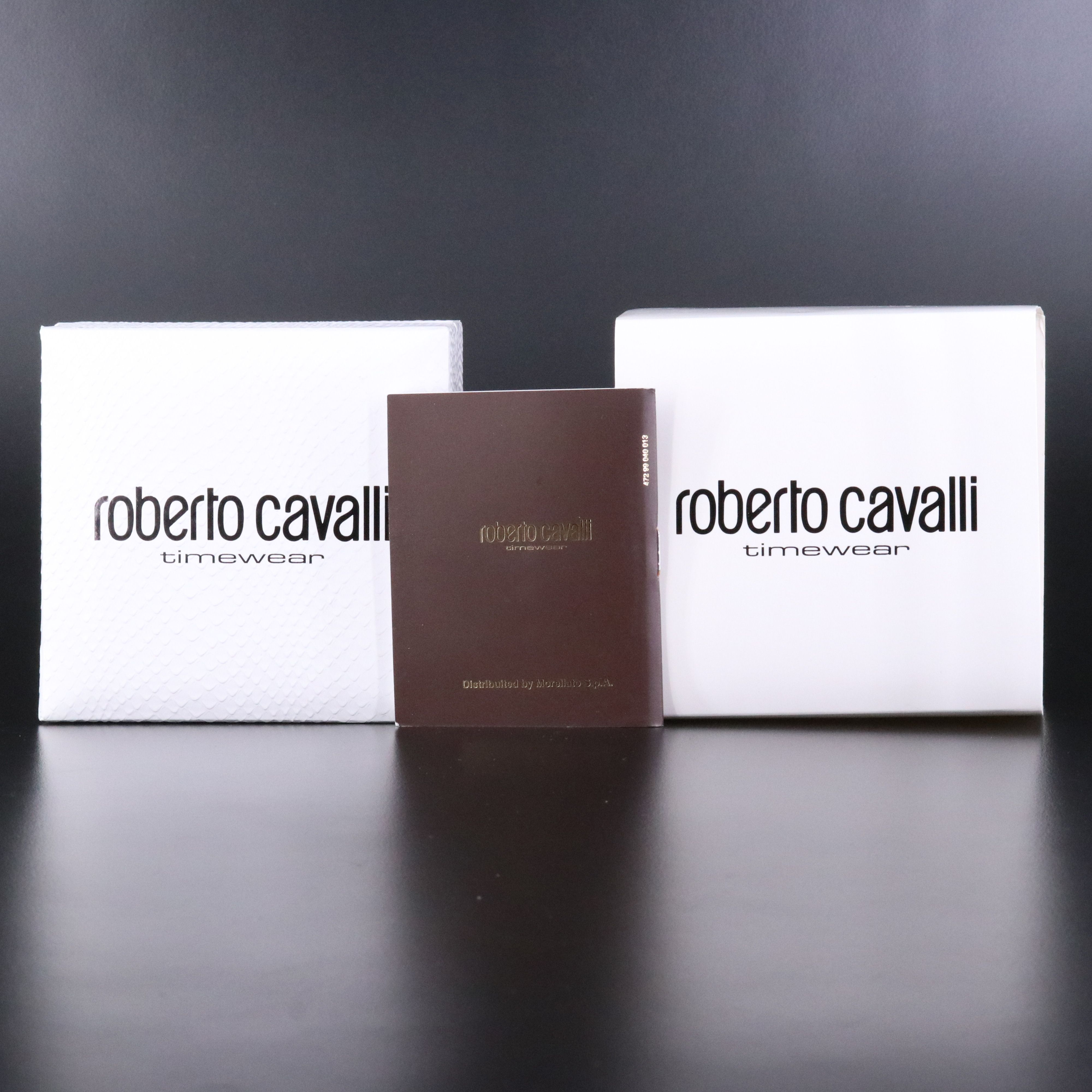 Roberto Cavalli St. Steel Silver Tone Crystal Dial Watch