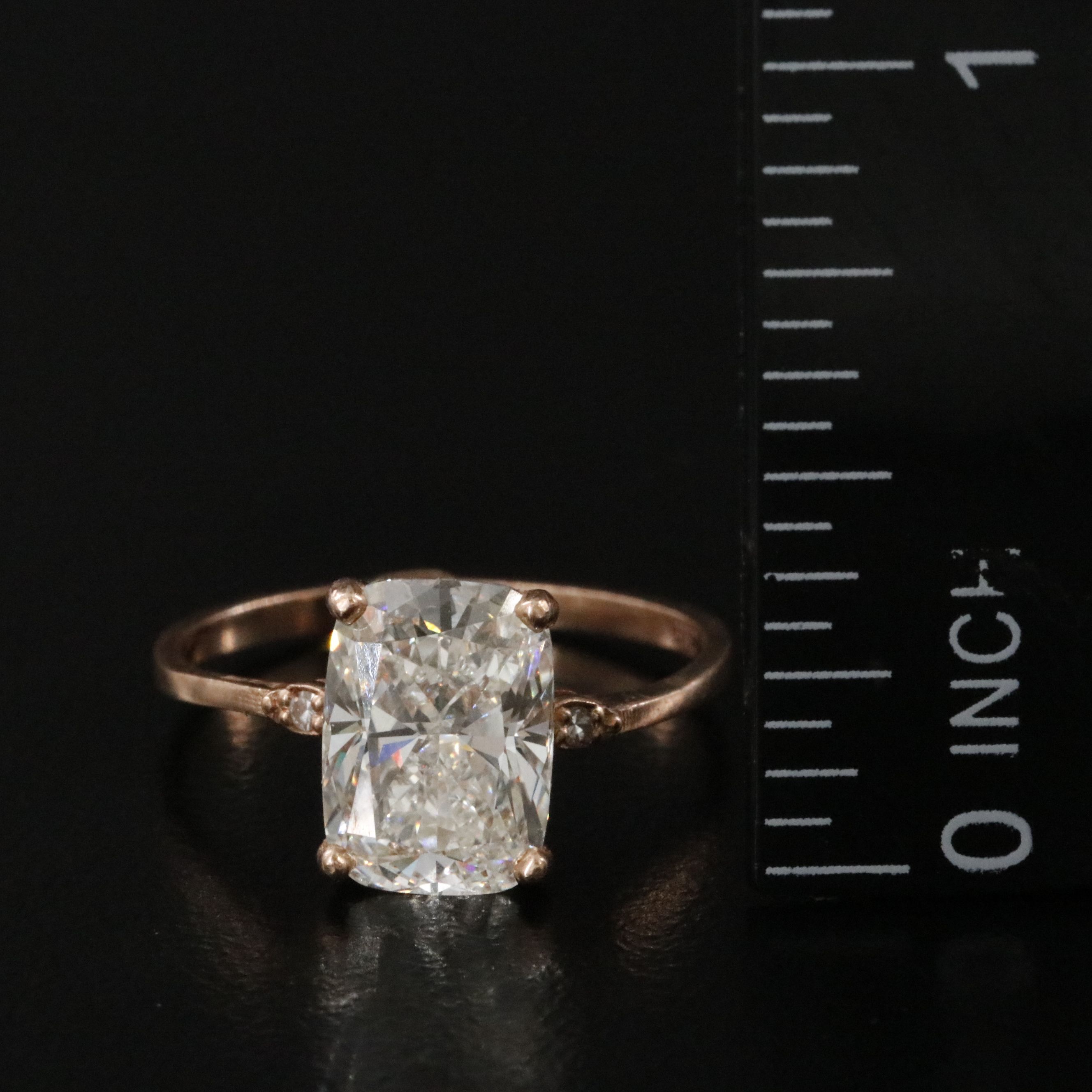 14K Rose Gold 2.64 CTW Lab Grown Diamond Ring