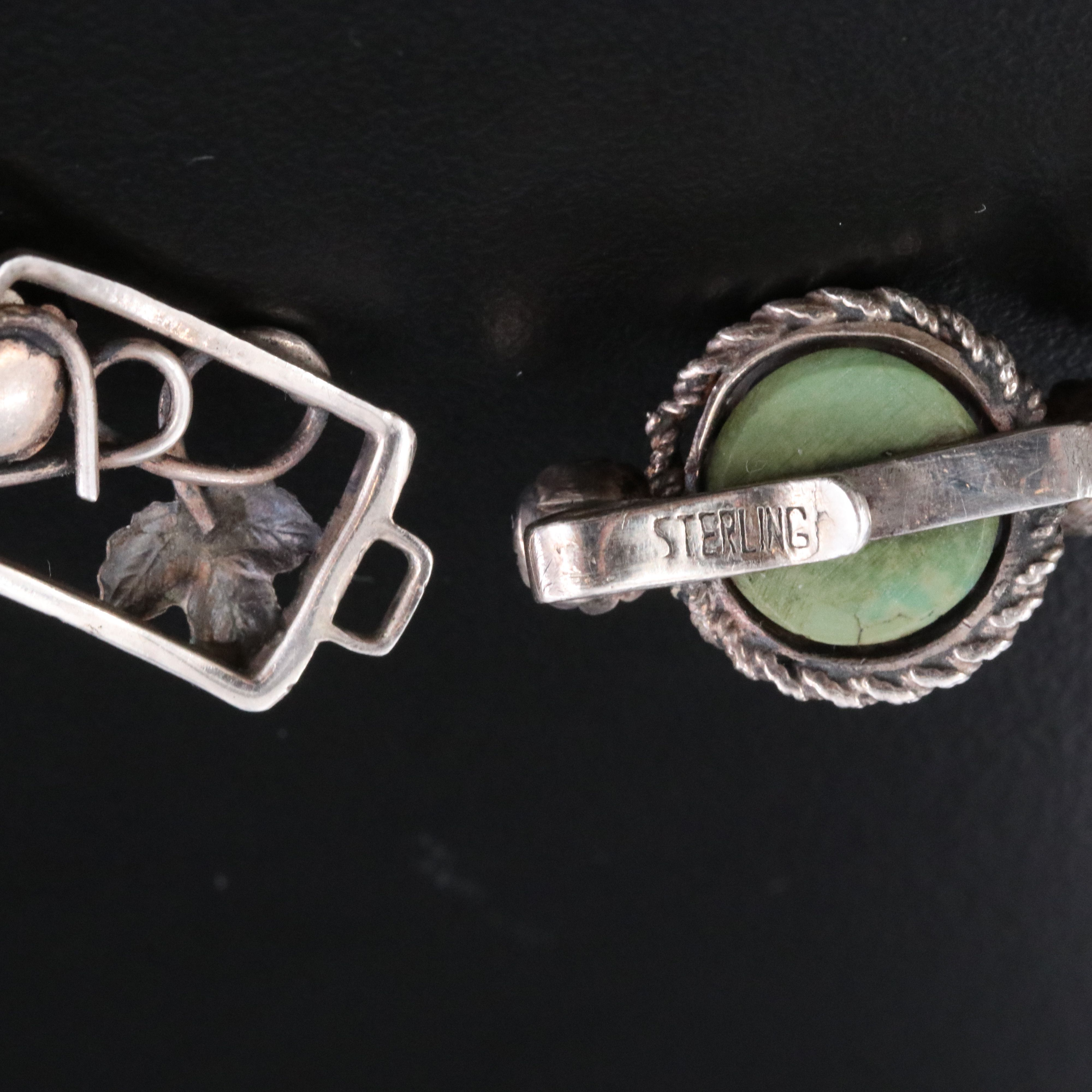 Sterling Turquoise Floral Bracelet