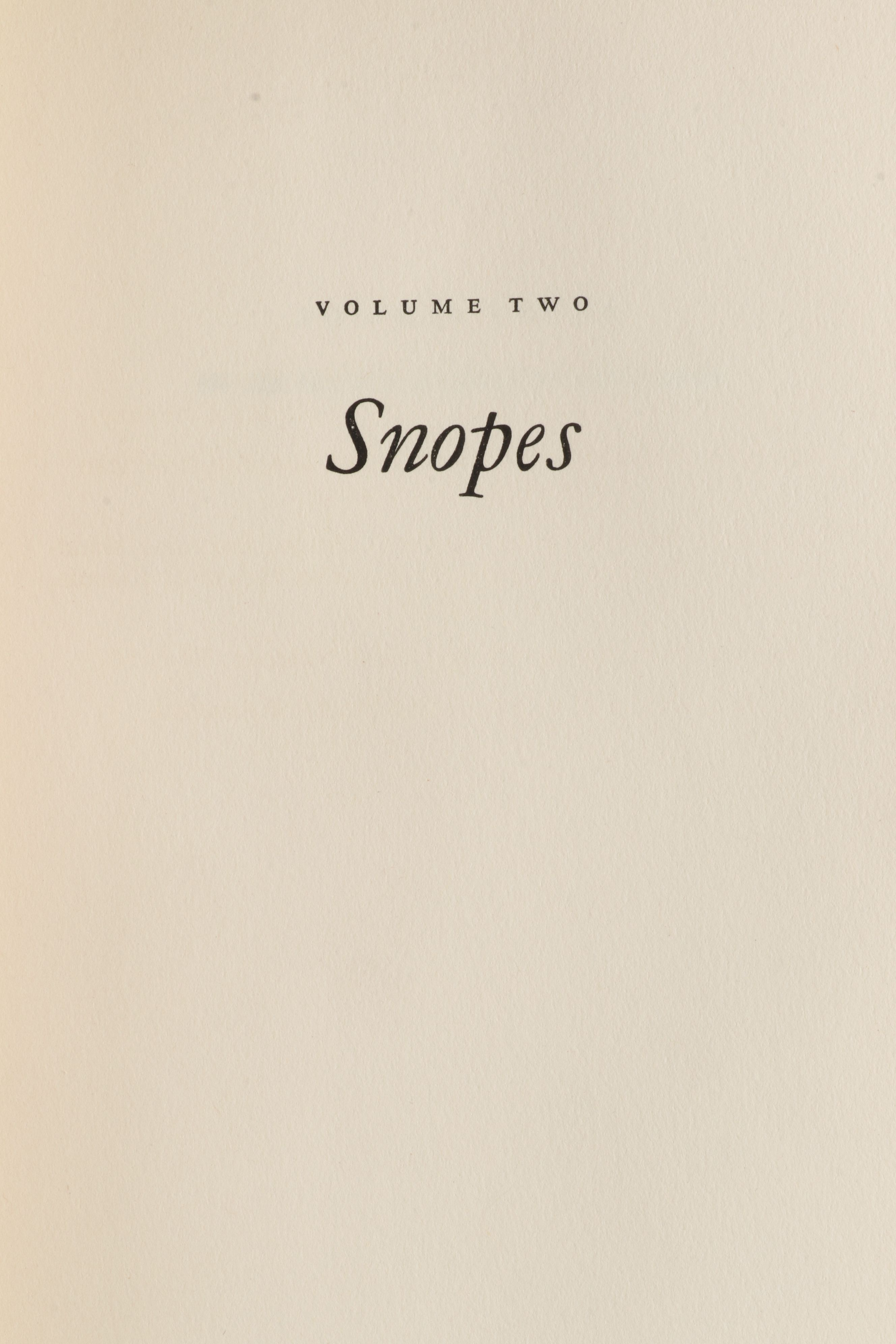 First Printing "The Town" by William Faulkner, 1957