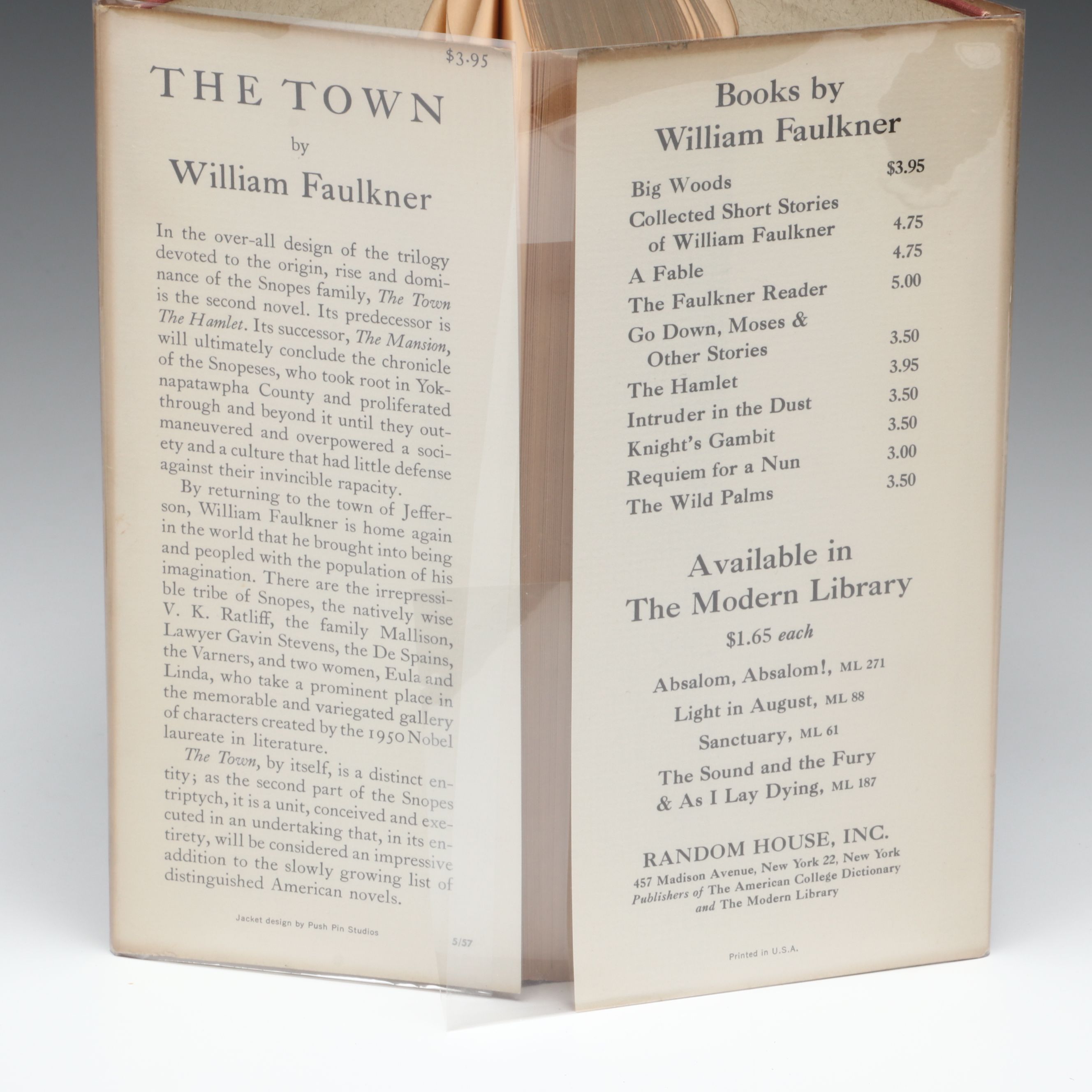 First Printing "The Town" by William Faulkner, 1957