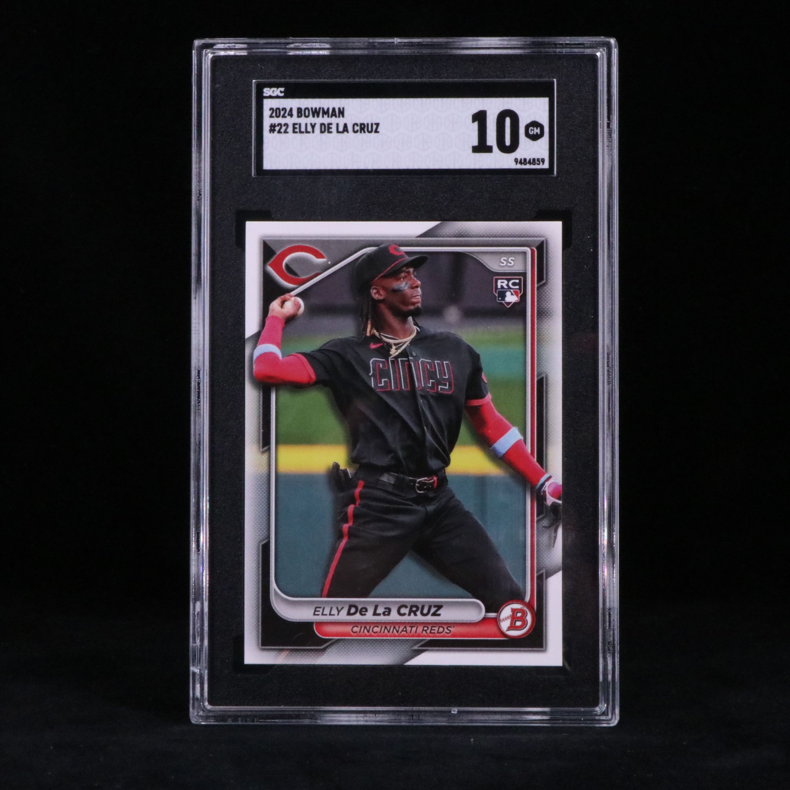 2024 Bowman Elly De La Cruz Cincinnati Reds Rookie Card Graded SGC 10