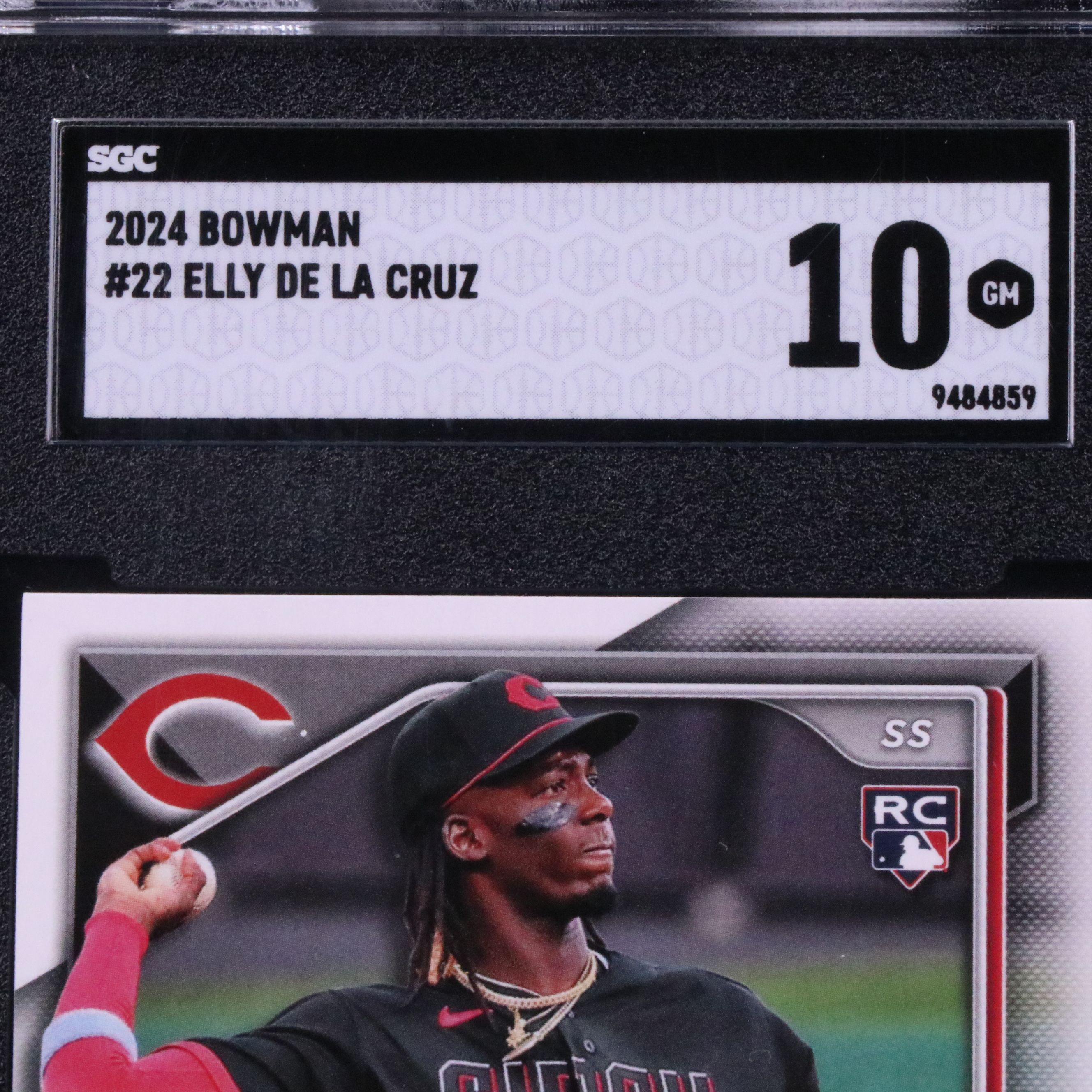 2024 Bowman Elly De La Cruz Cincinnati Reds Rookie Card Graded SGC 10
