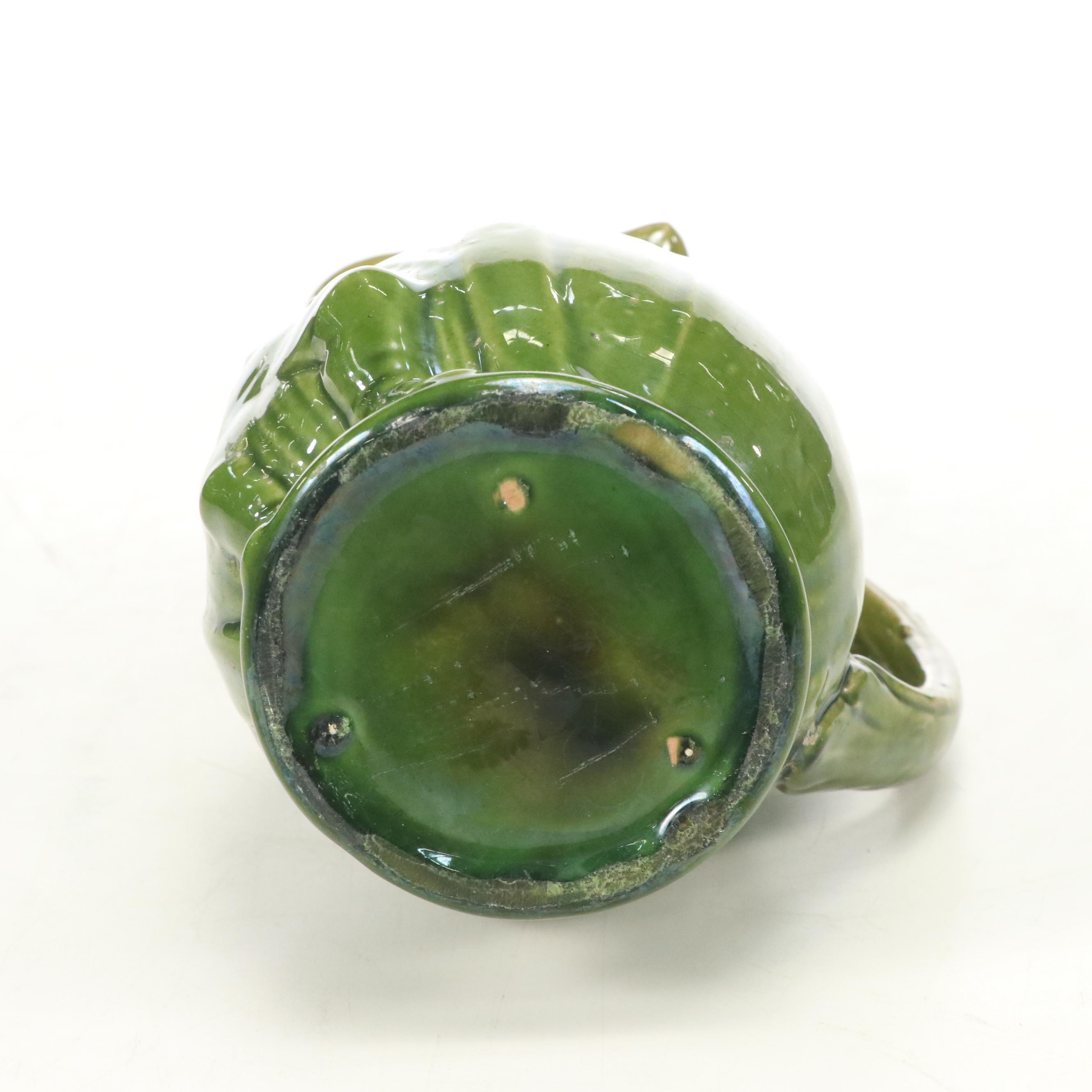 Harvest Goods Embossed Bird Stoneware Pitcher with Other Majolica Style Pitchers