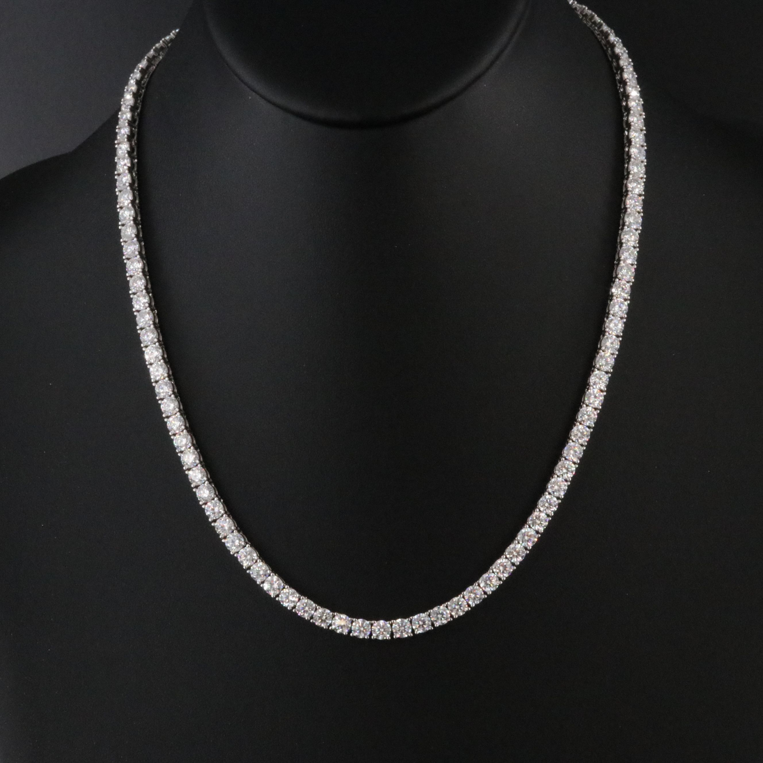 Sterling Moissanite Line Necklace