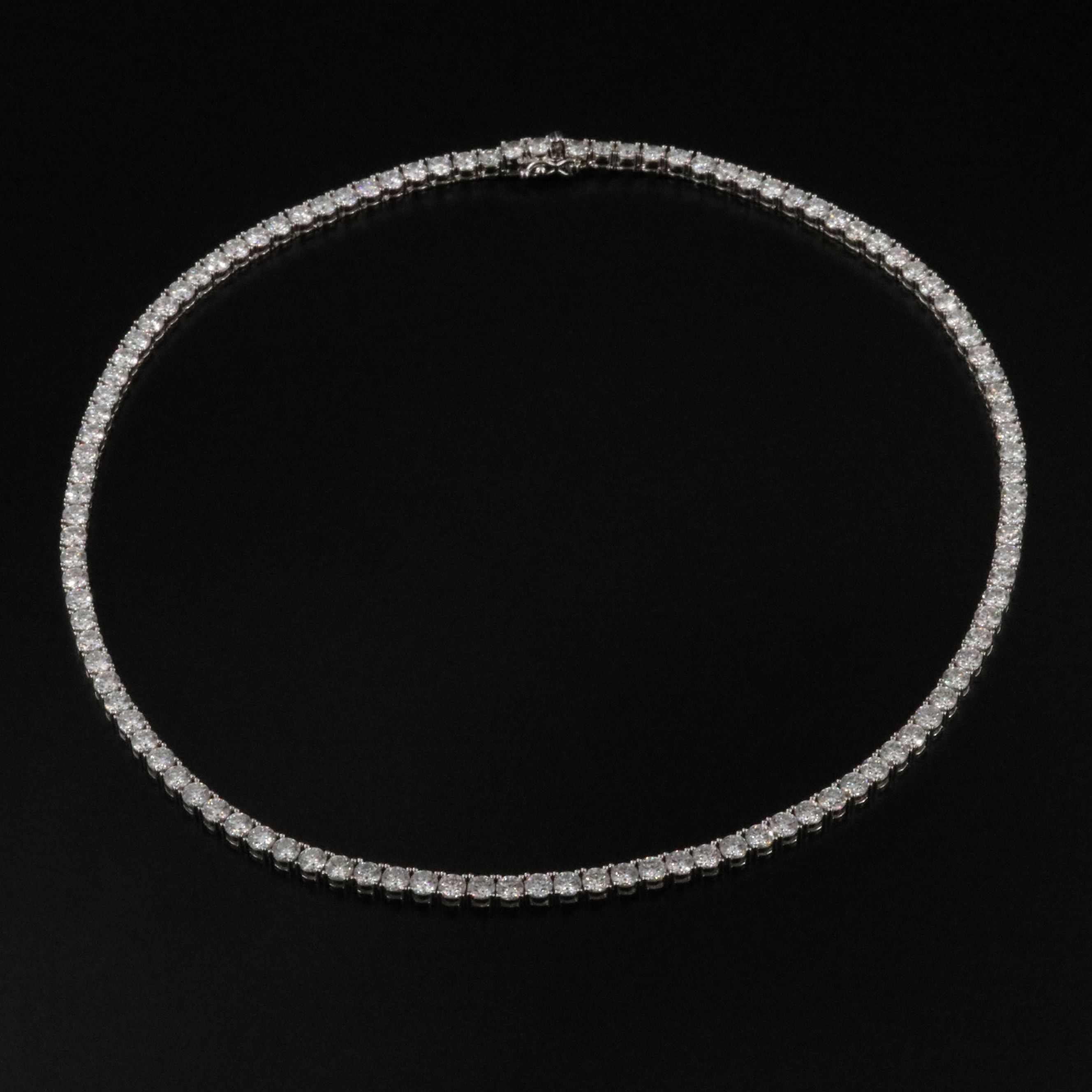 Sterling Moissanite Line Necklace