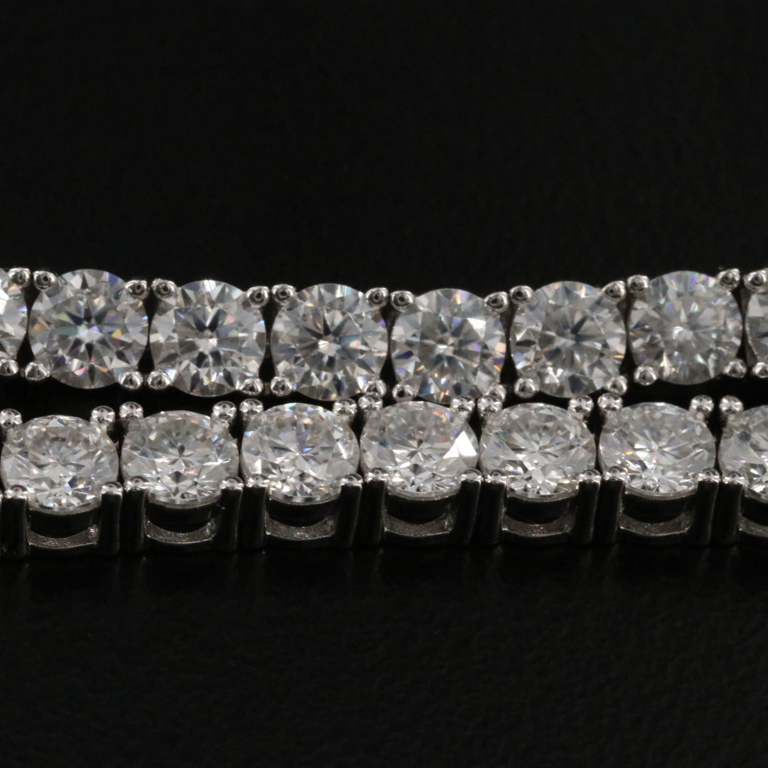 Sterling Moissanite Line Necklace