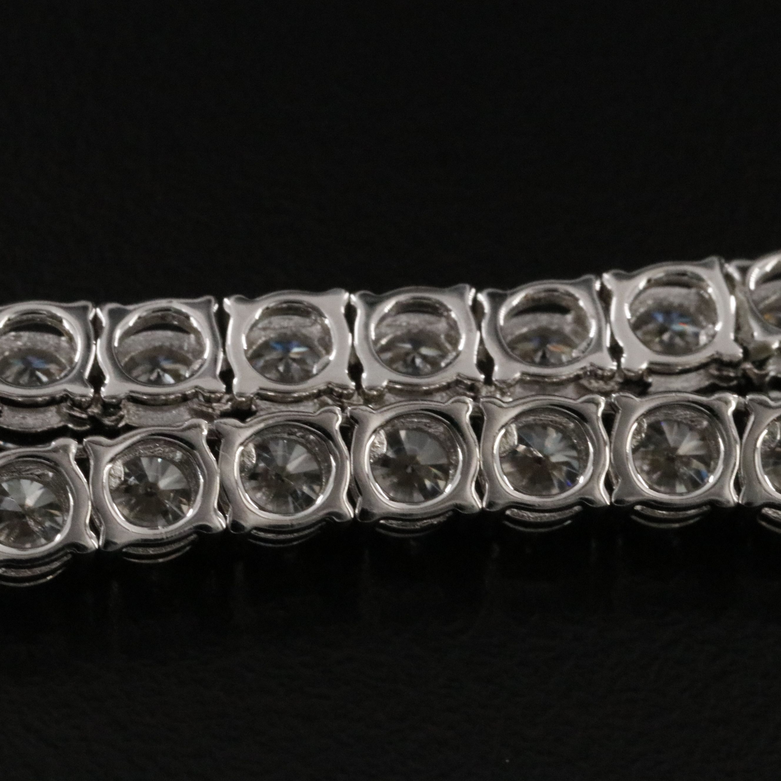 Sterling Moissanite Line Necklace