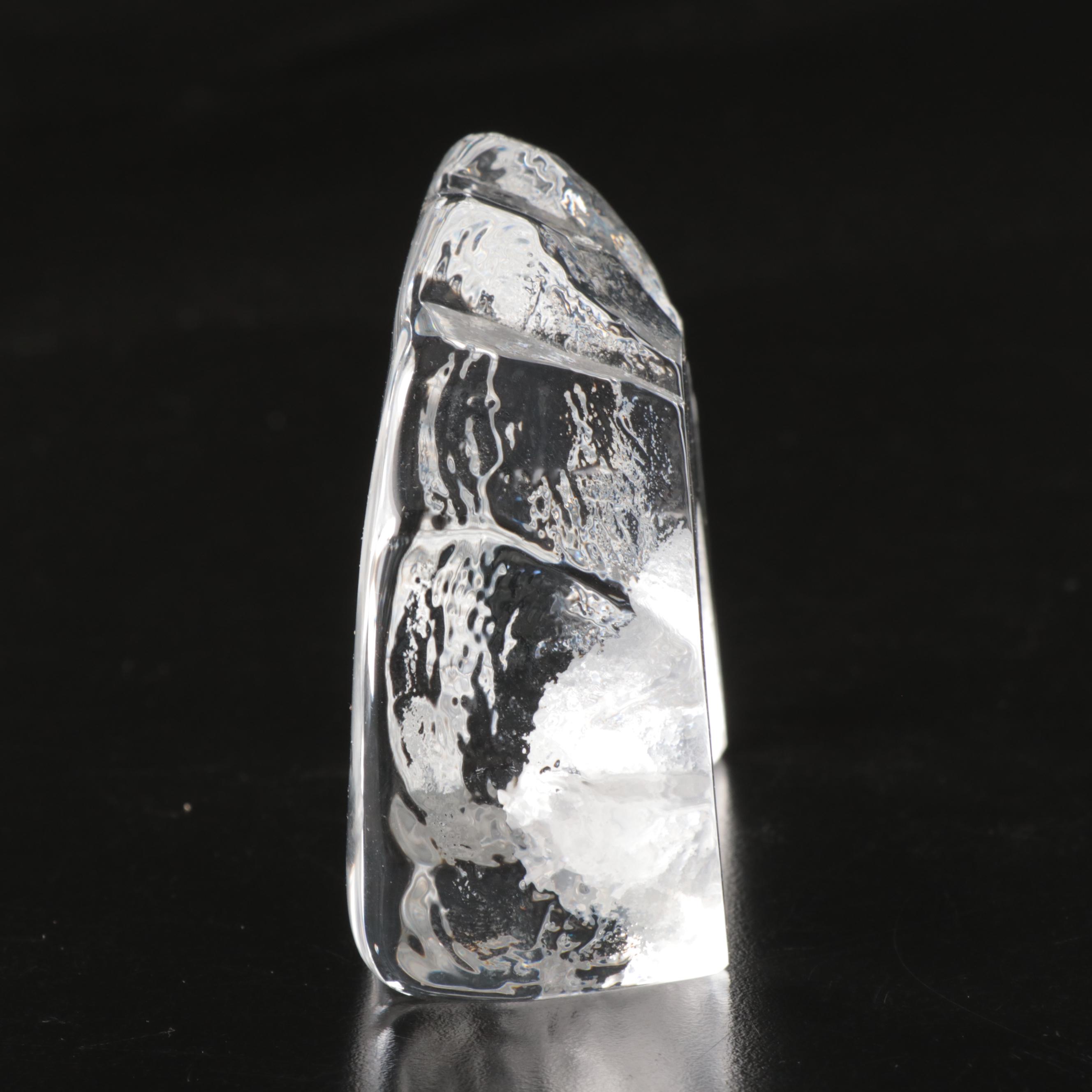 Mats Jonasson Swedish Crystal Arctic Seal Paperweight