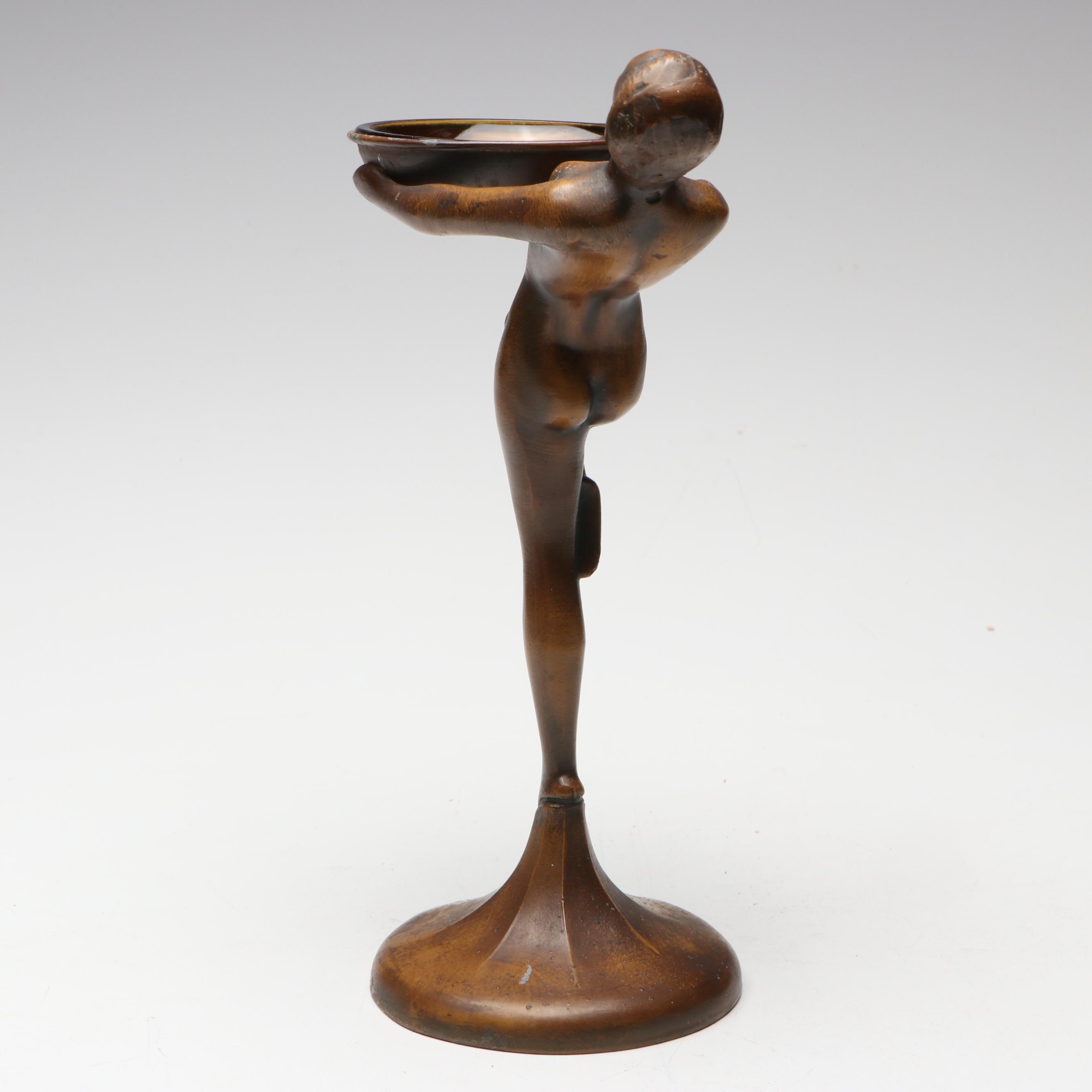 Art Deco Style Figural Nude Ashtray, Early to Mid-20th Century