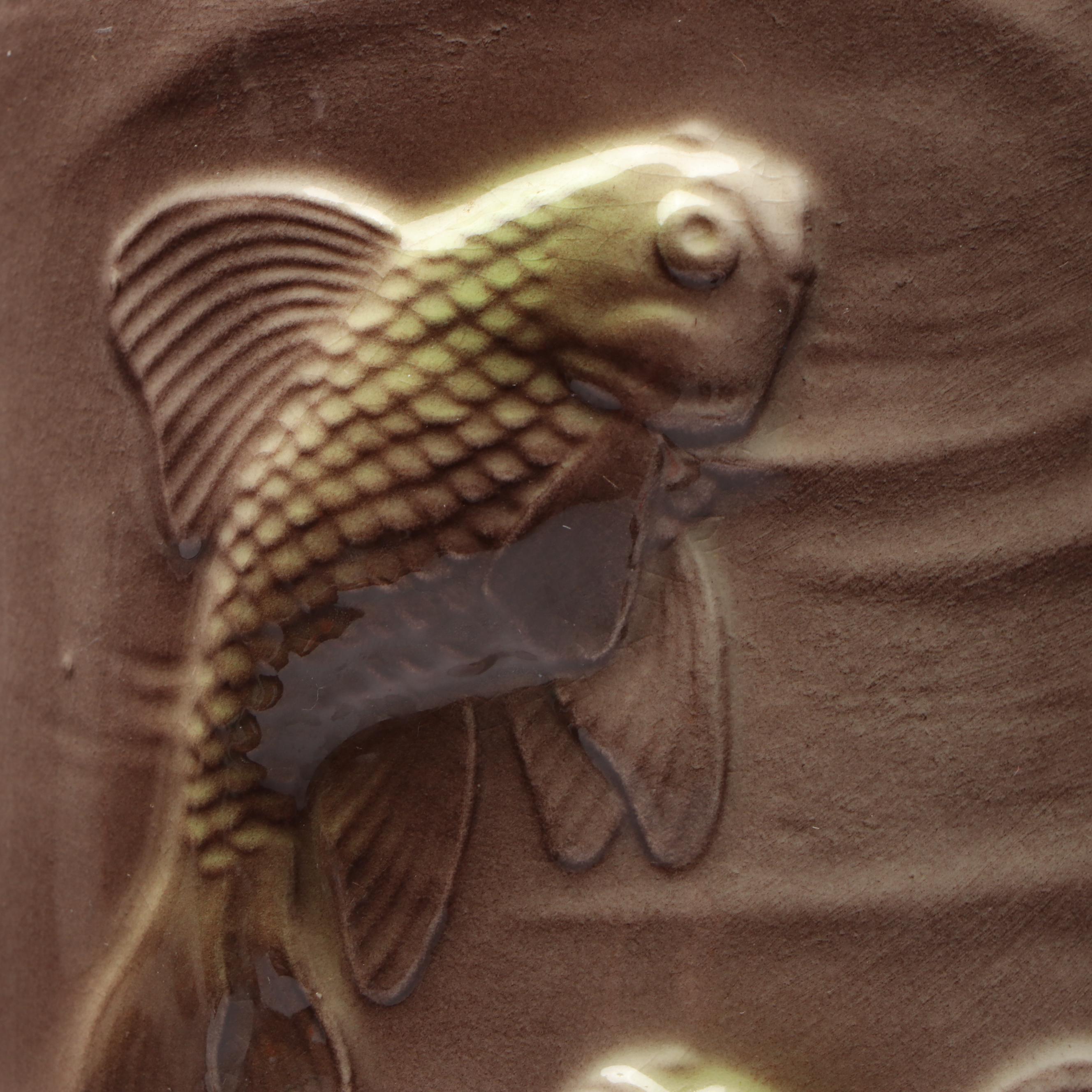 Royal Copley Ceramic Koi Fish Vase, Mid-20th Century