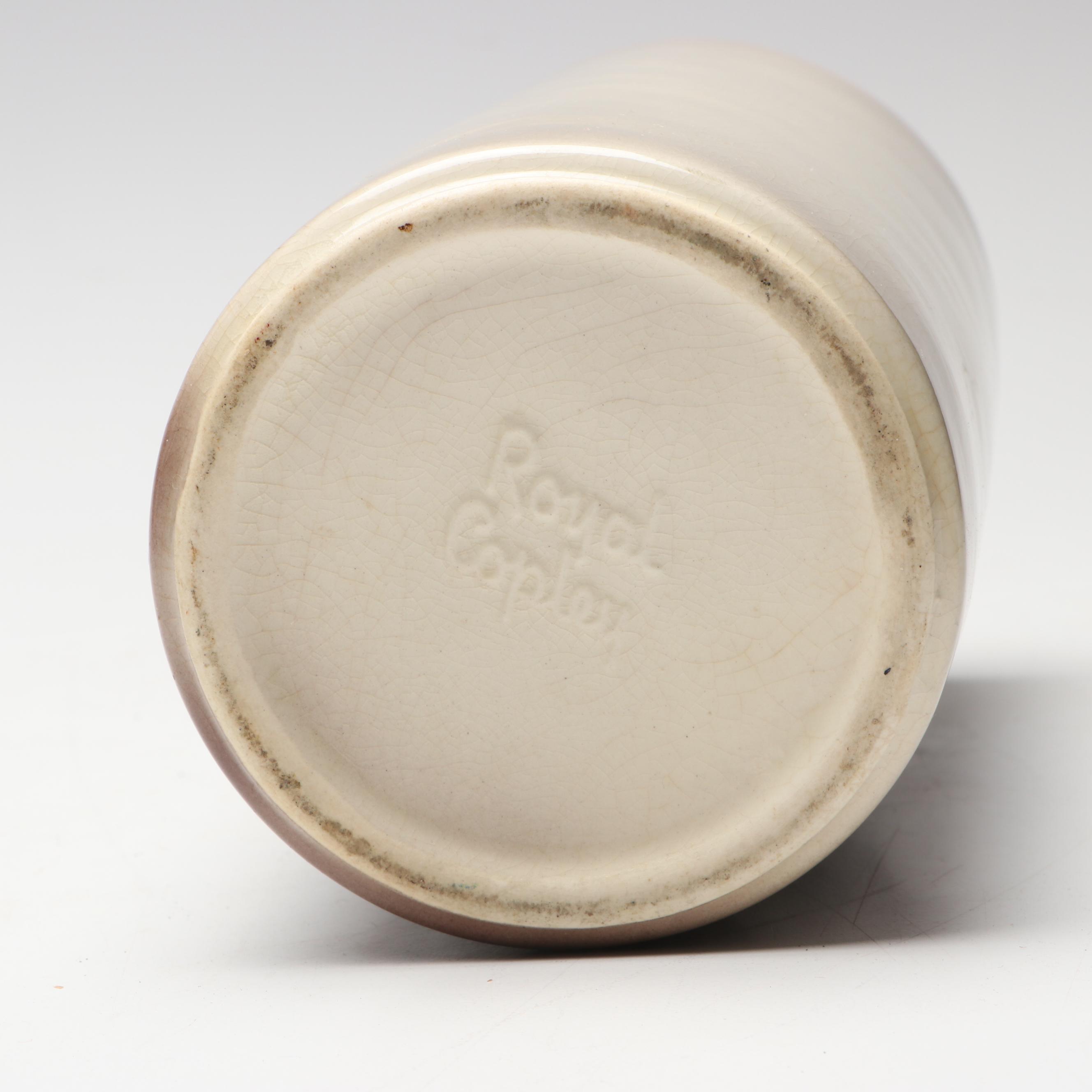 Royal Copley Ceramic Koi Fish Vase, Mid-20th Century