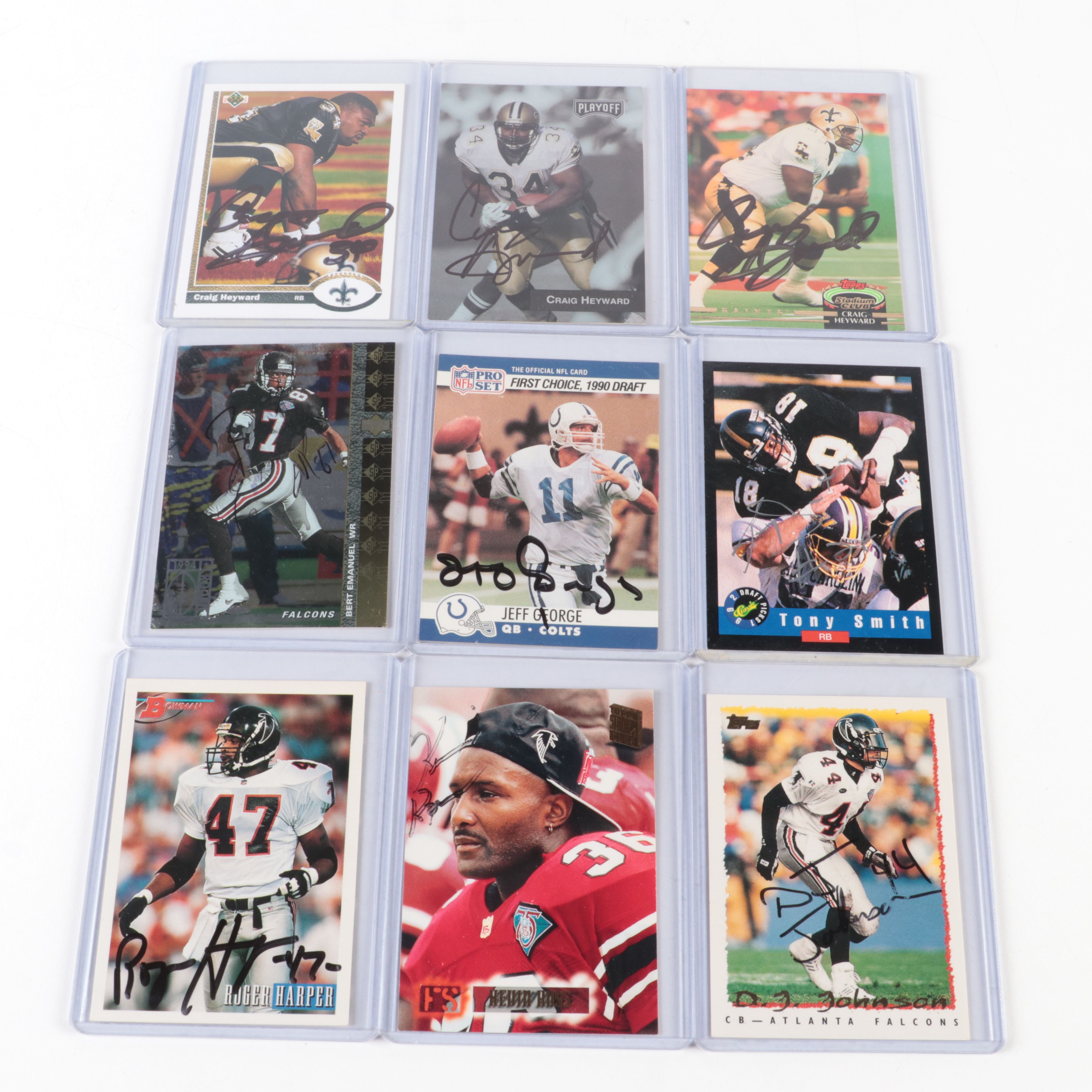 600+ Football Cards with Harper, Ross, Johnson, and Doleman Signed