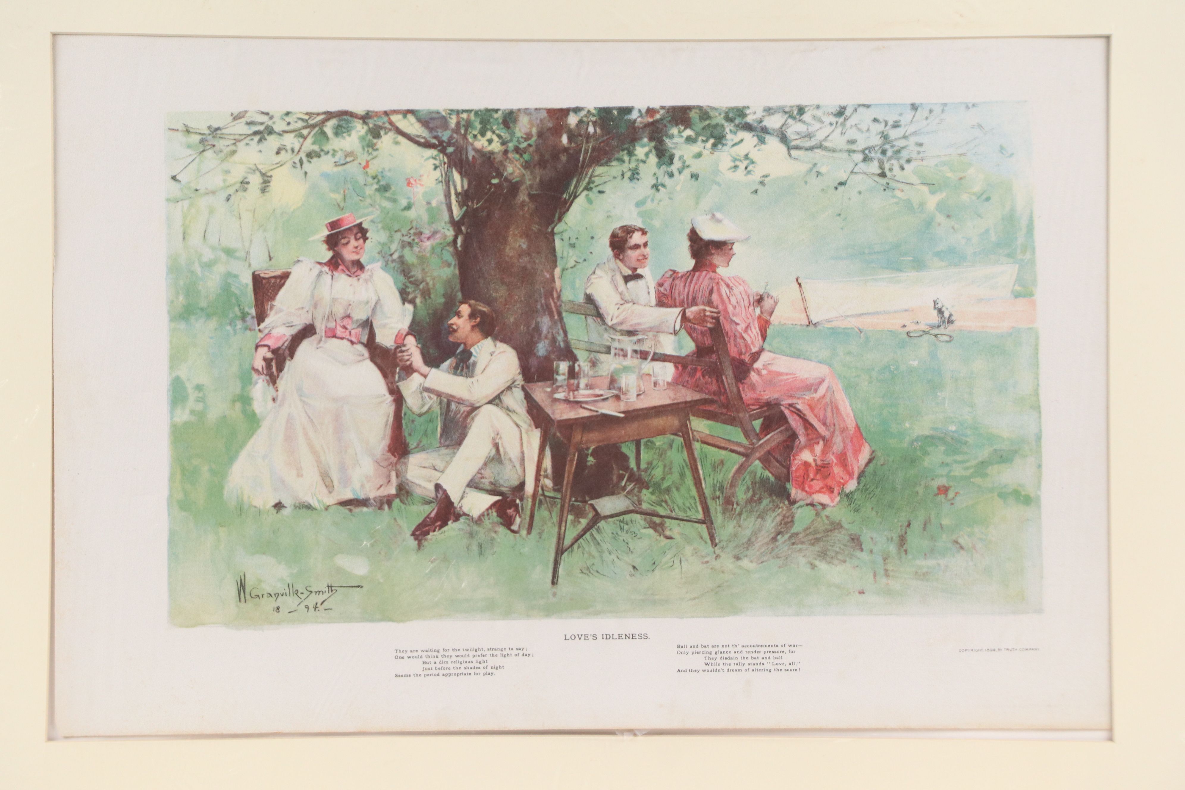 After Walter Granville-Smith "Love's Idleness" and More Relief Halftone Prints