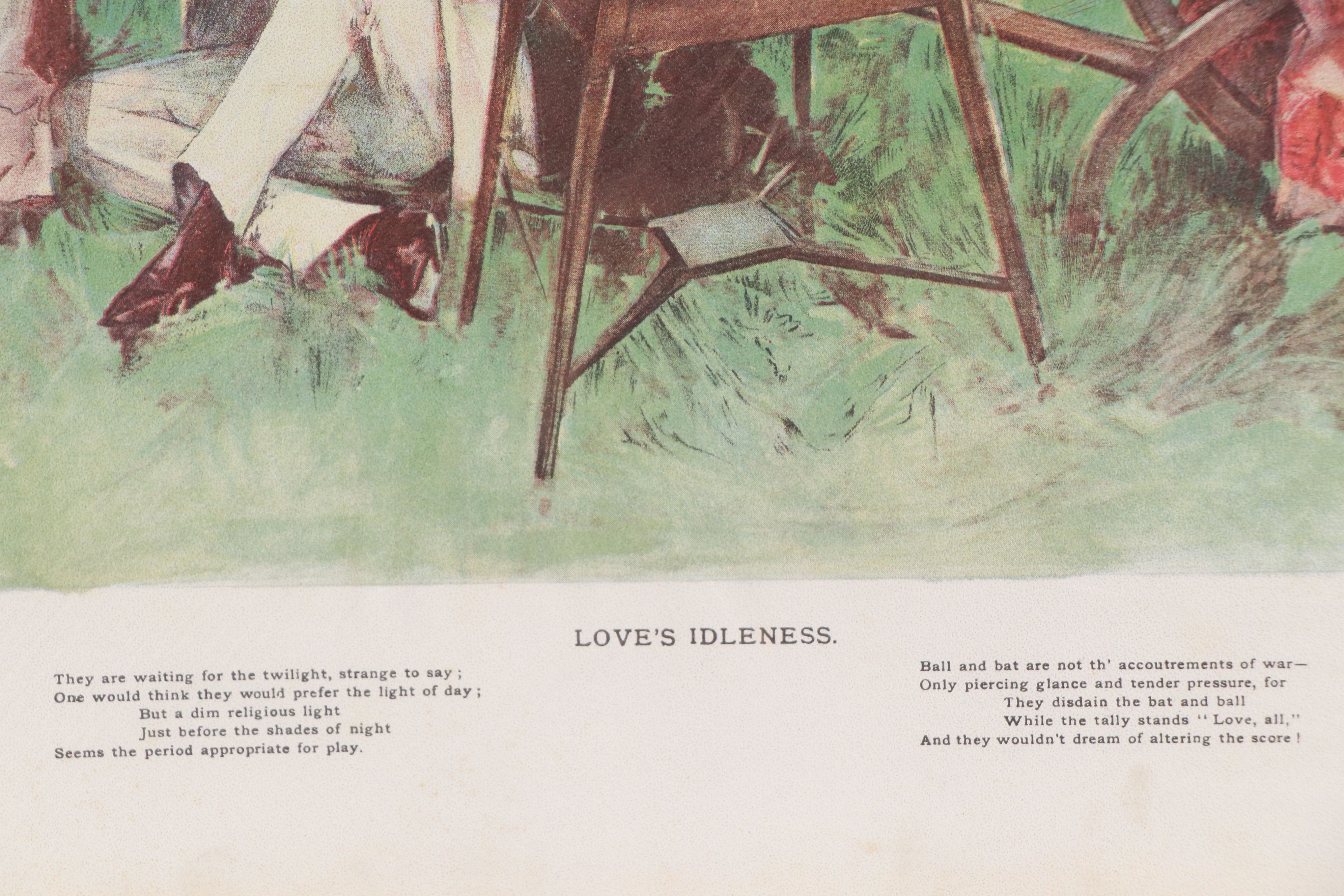 After Walter Granville-Smith "Love's Idleness" and More Relief Halftone Prints