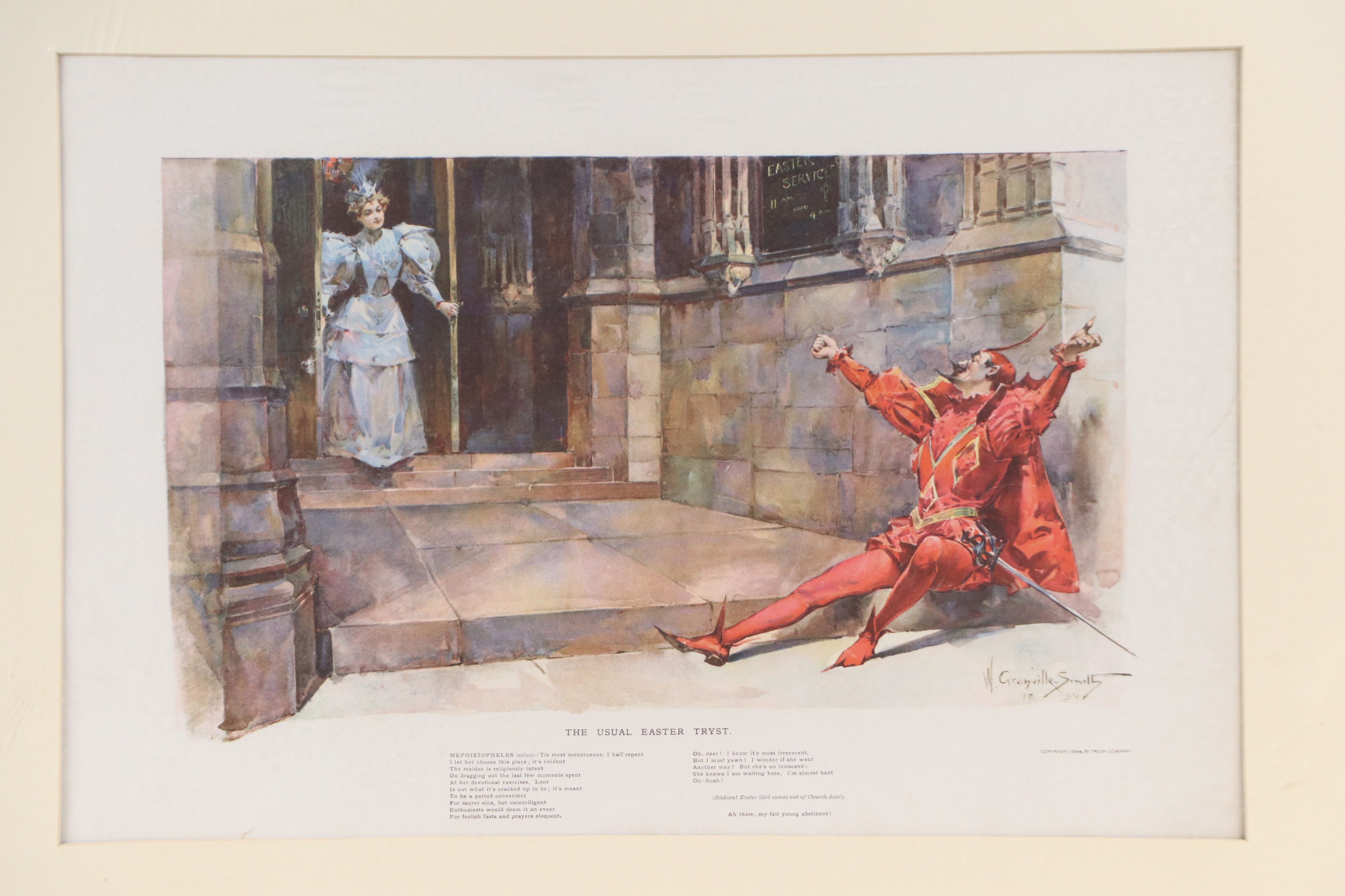 After Walter Granville-Smith "Love's Idleness" and More Relief Halftone Prints