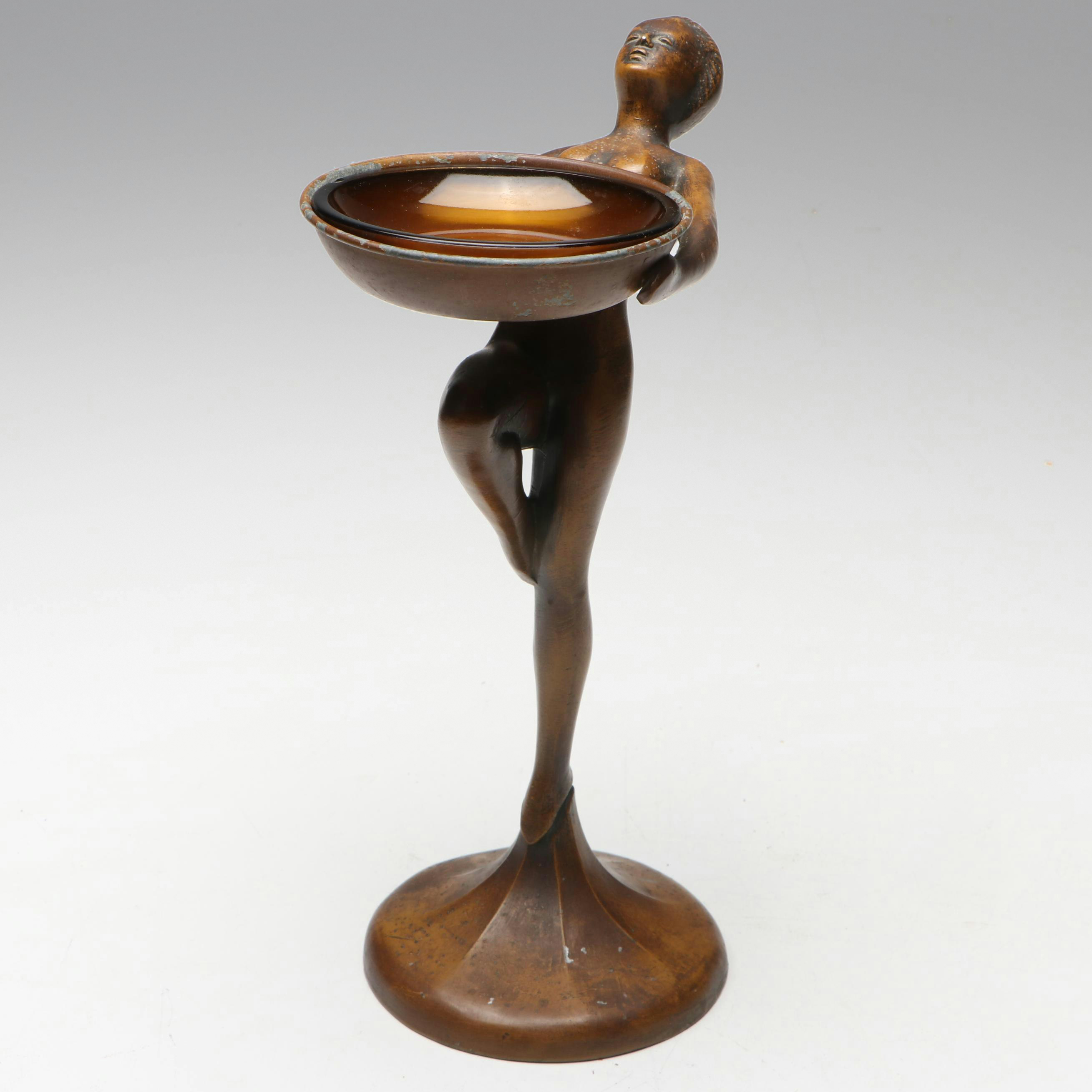 Art Deco Style Figural Nude Ashtray, Early to Mid-20th Century